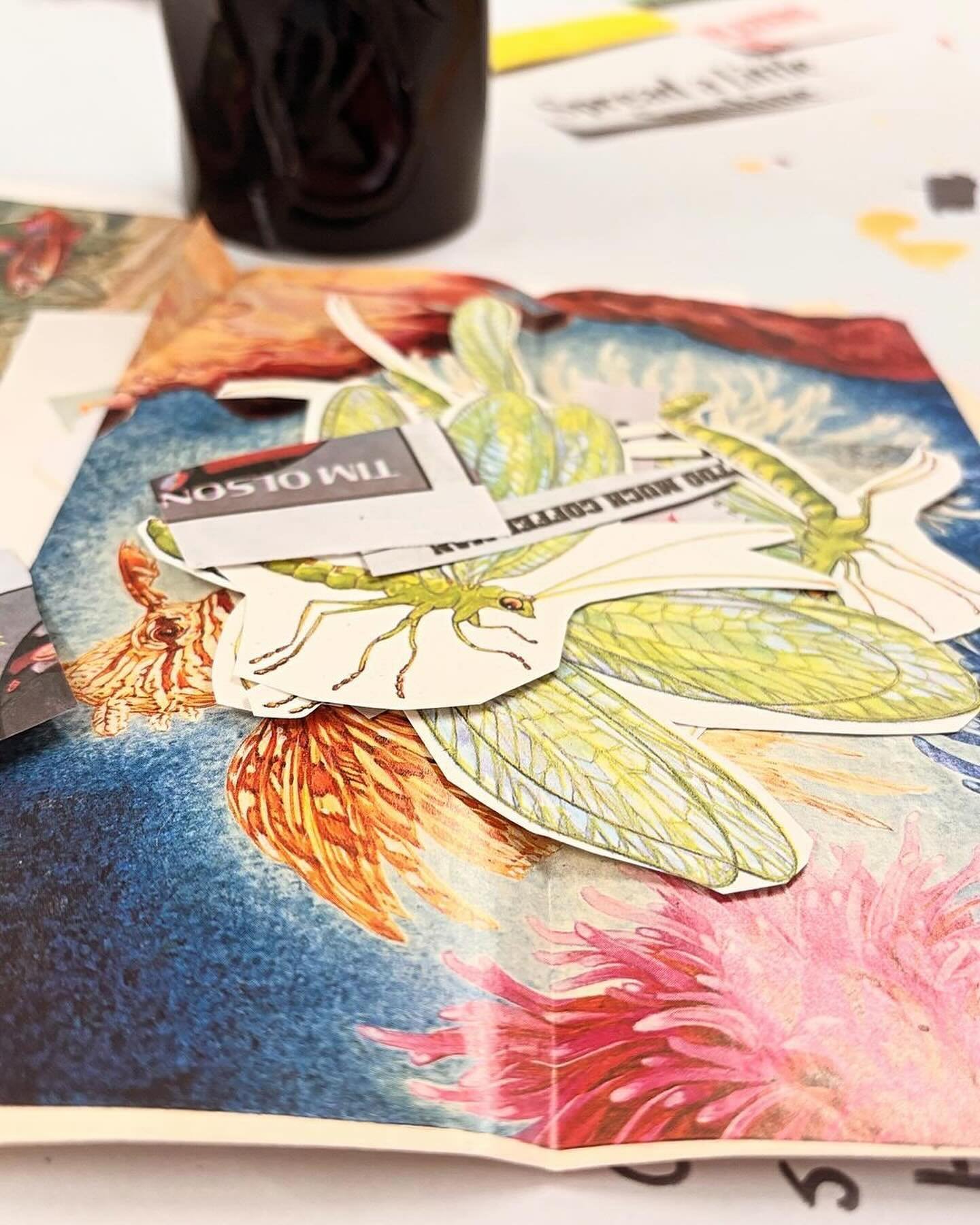 A glimpse into Ocean Stever&rsquo;s tender collage world ❤️

Repost from @seabluebeeart
&bull;
&ldquo;Here is part of the process to create my collage art. 

I choose subjects carefully with thought to each one&rsquo;s meaning and tone. I cut each pi