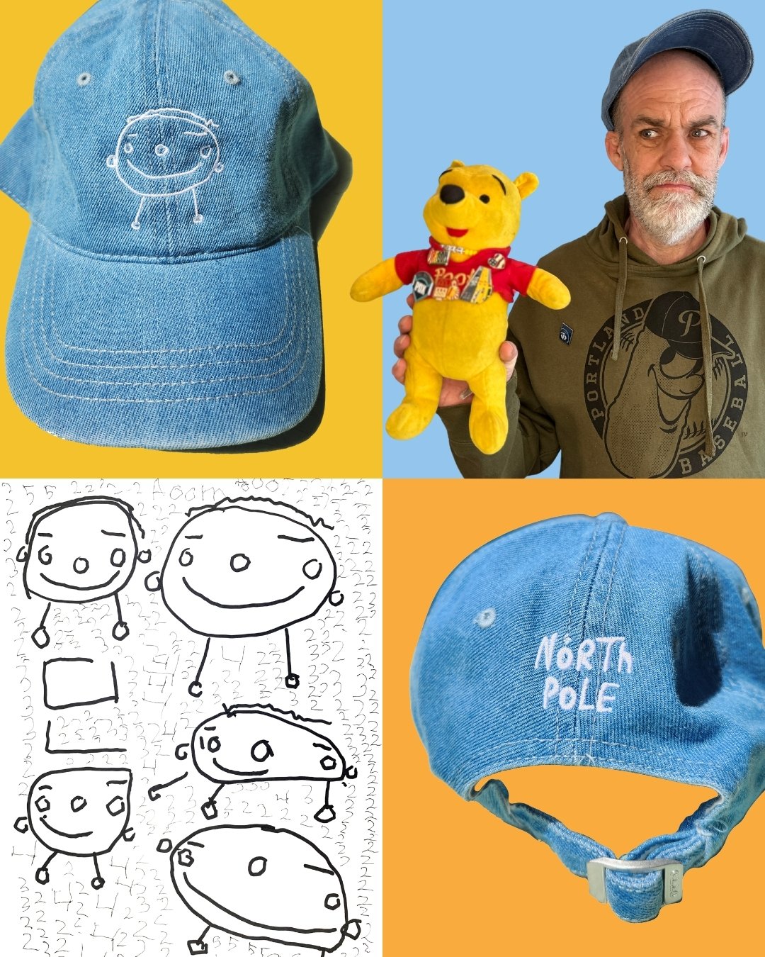 Portland is bloomin' and we are matching the mood with a colorful new mini collection of spring merchandise! 🌷

1: Our staff uniform has become Adam Richards' amazing denim dad hat, which goes with everything and is guaranteed to help turn your down