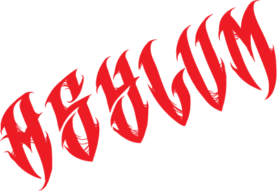 The word 'Vampire' written in red, stylized, italicized letters with a black background.