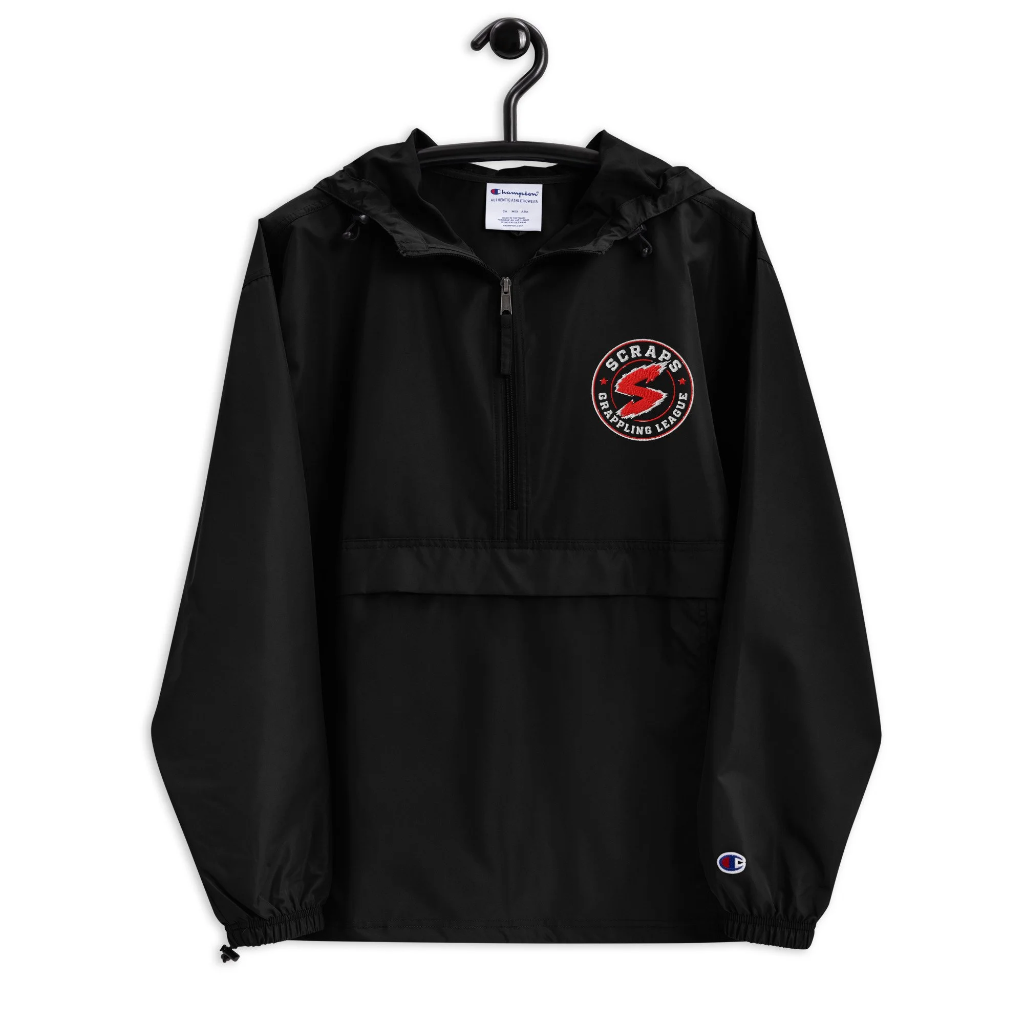 unisex-champion-packable-anorak-black-front-6a620ab8c1aa7.jpg