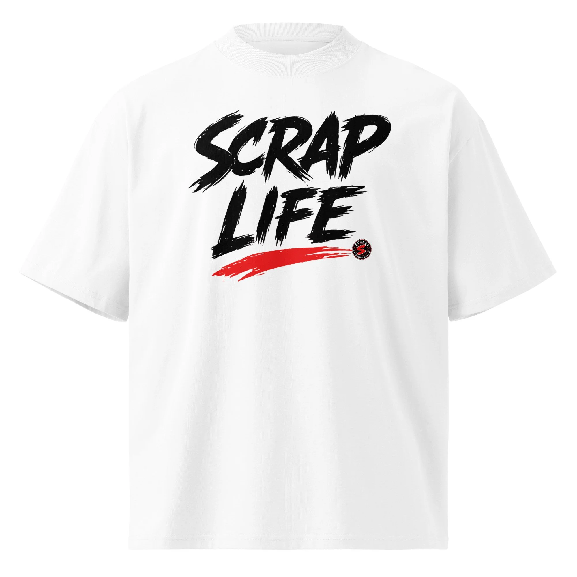 unisex-organic-oversized-high-neck-blaster-2.0-t-shirt-white-front-6a7f345104fcb.jpg