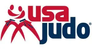 Logo of USA Judo with red and blue text and a stylized graphic of two martial artists in a sparring stance.