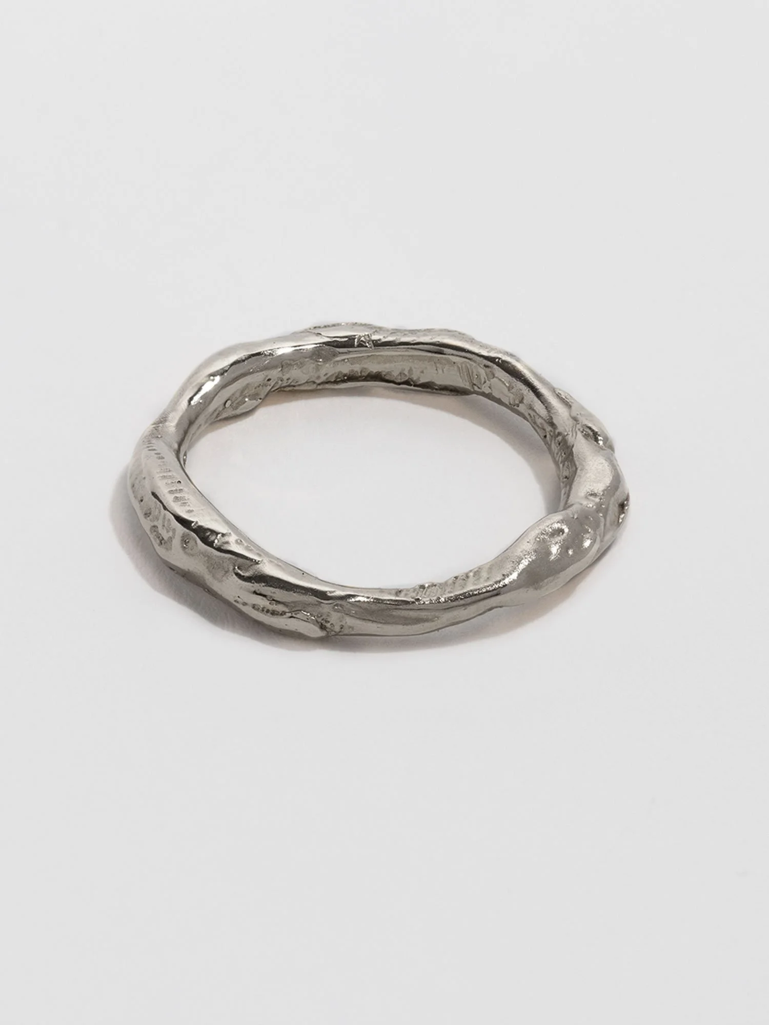 Gnarled Ring - 18ct White Gold