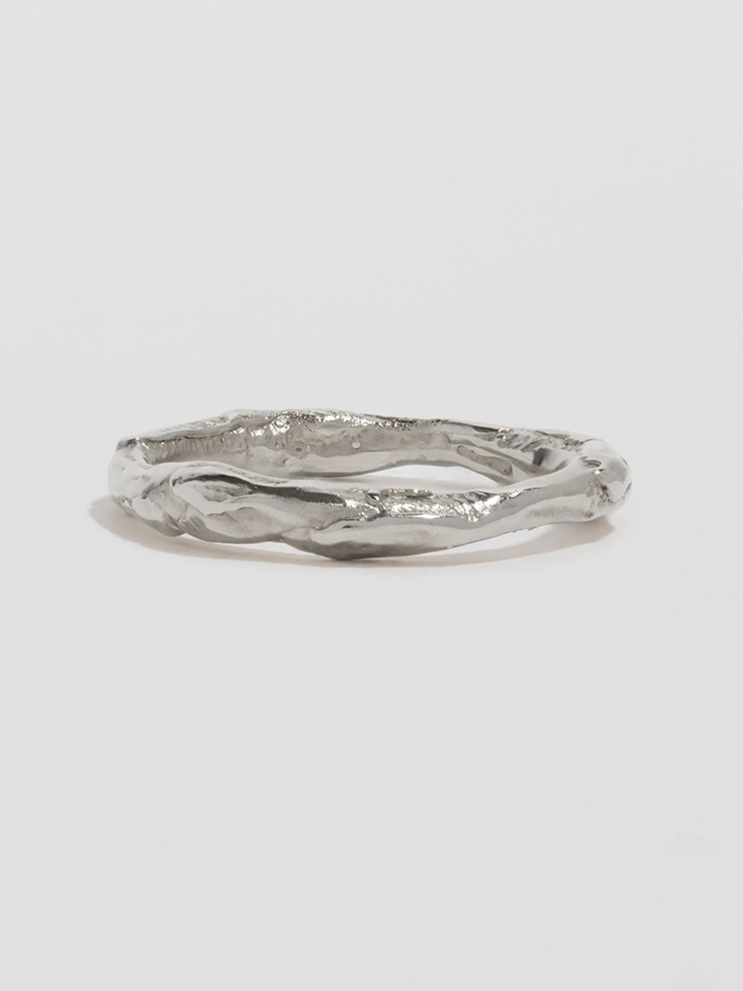 Gnarled Ring - 14ct White Gold