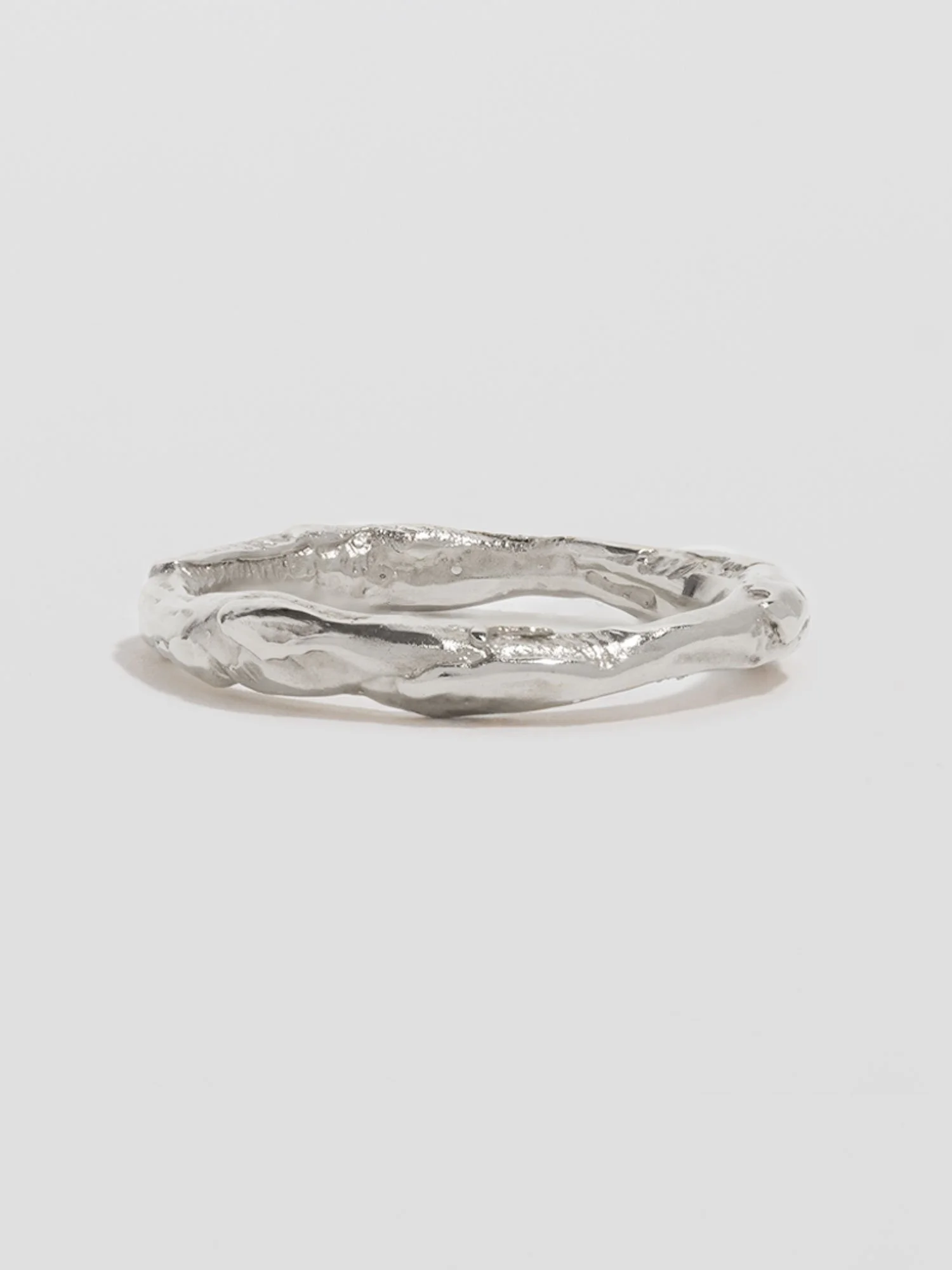Gnarled Ring - 9ct White Gold