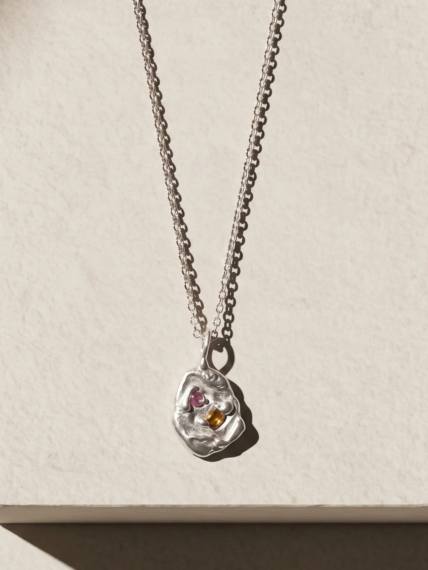 Silver - Sapphire Necklace