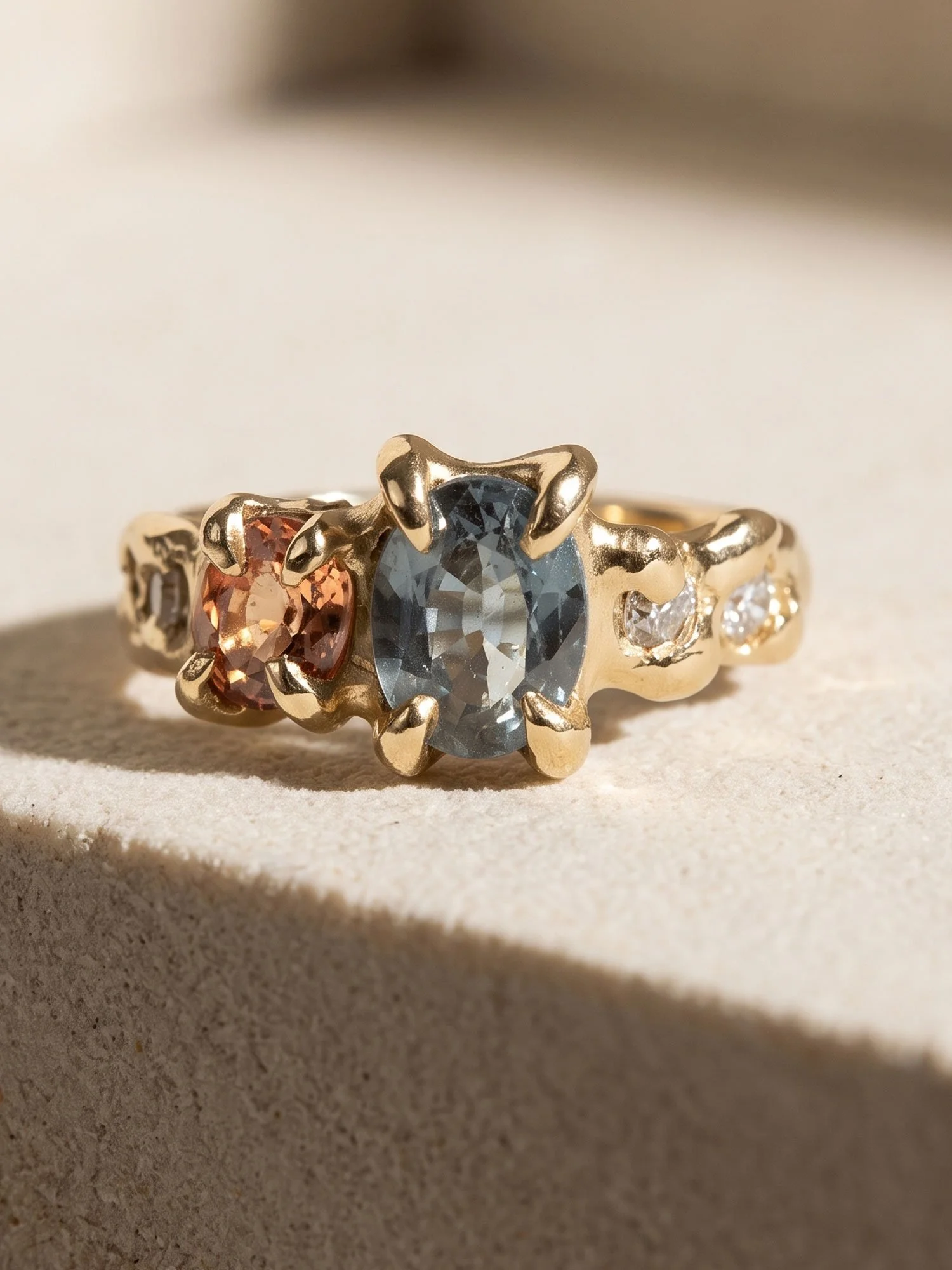 Spring Sapphire Cluster Ring