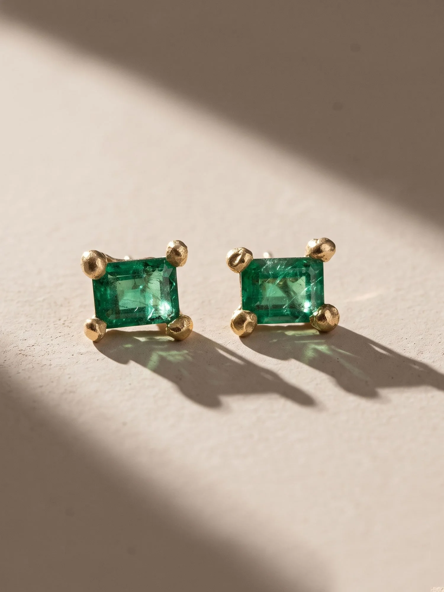 Plato Studs - Emerald