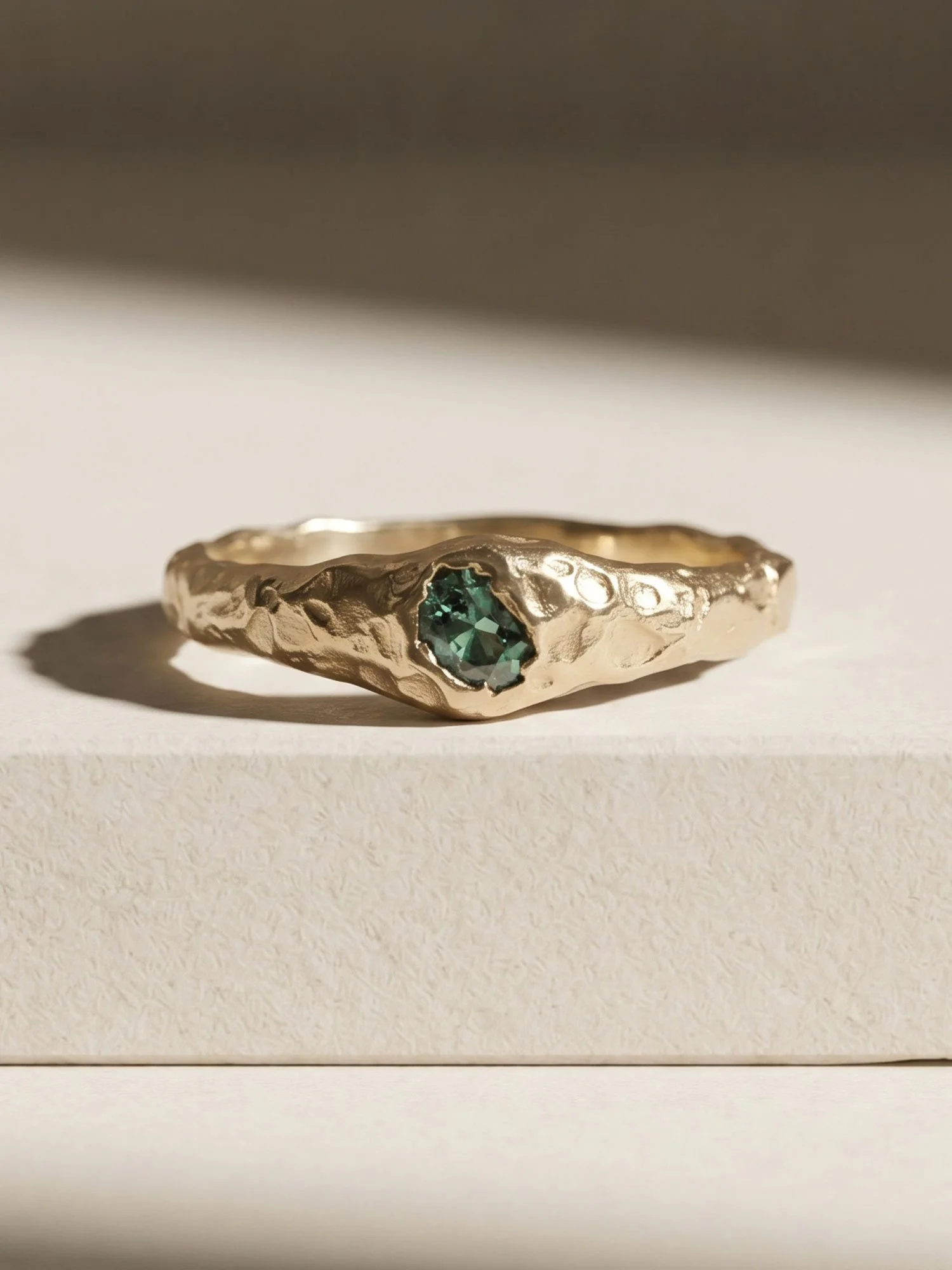 Radiant Ring - Green Sapphire