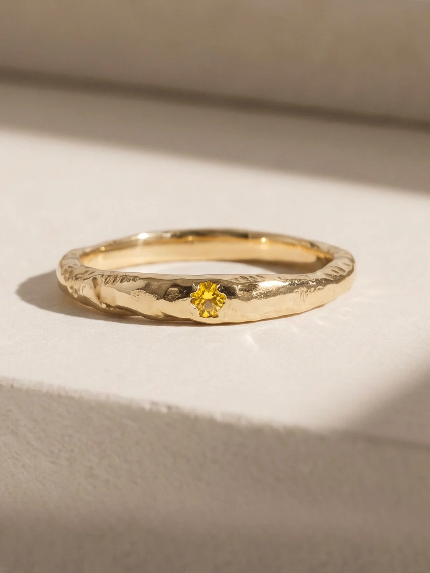 Earth Ring - Yellow Sapphire