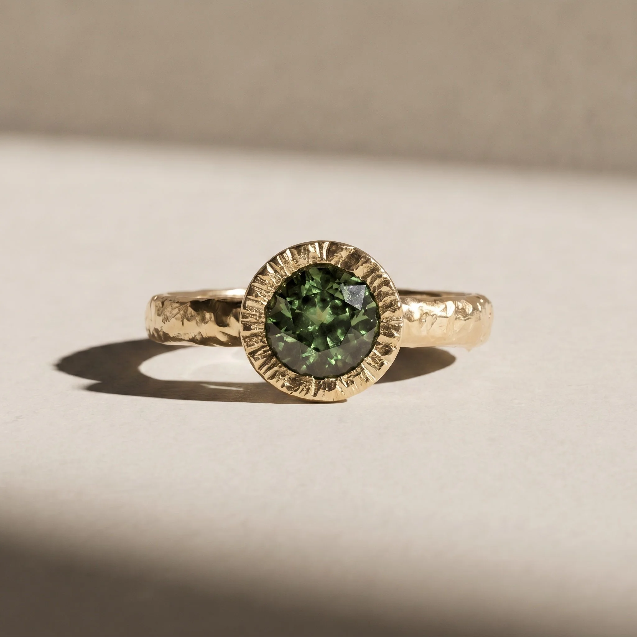 Selene Ring - Green Sapphire