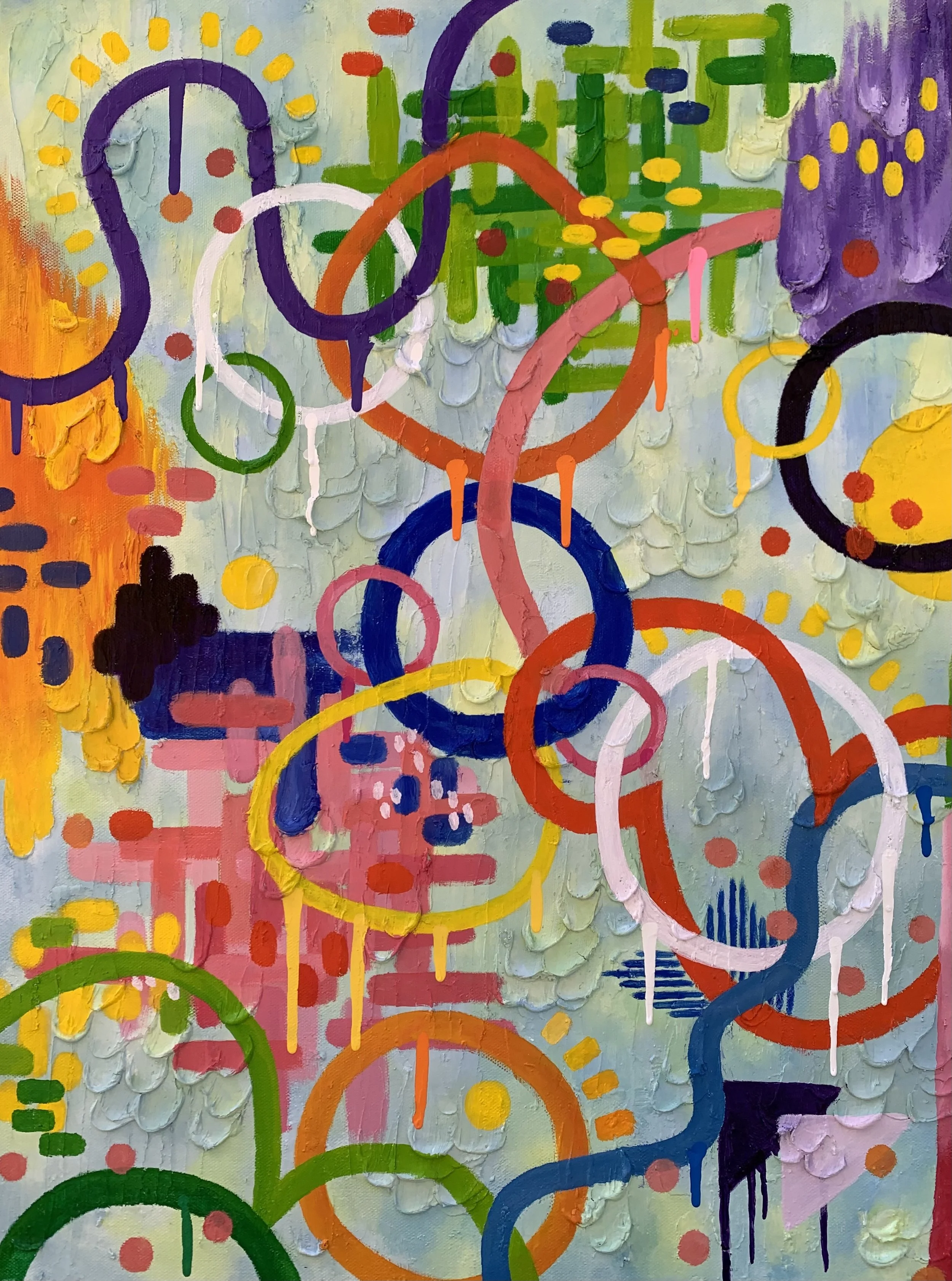 Abstract
Acrylic on 18" x 24" Canvas