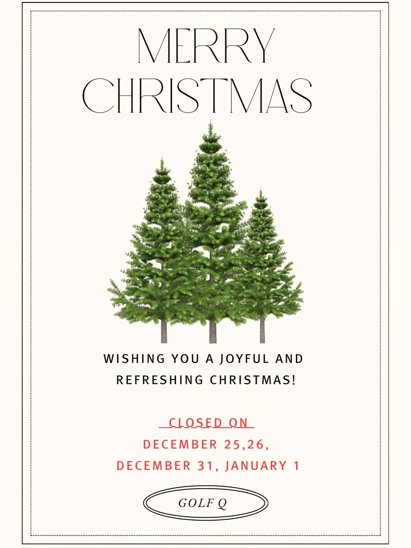 📣📢🔈 25th , 26th , 31th December / 1st January closed :) 

🎄✨ As Christmas and the New Year approach, we wish you love and happiness in your life. During this holiday season, make sure to spend warm moments with your loved ones, and may all your d