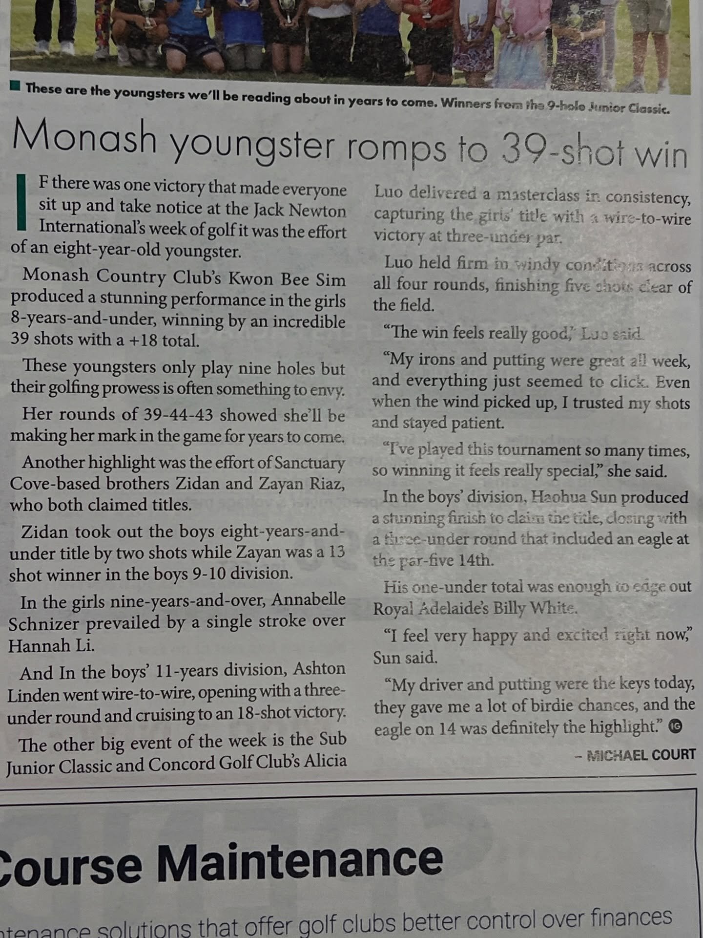 The CEO of Golf Q (Kwon Bee Sim) was featured in @insidegolf Golf News!! But she said without any excitement, &rdquo;This is just the beginning. I&lsquo;ll be on the cover!&ldquo; On that day, she thought the match was really not her best game, yet s