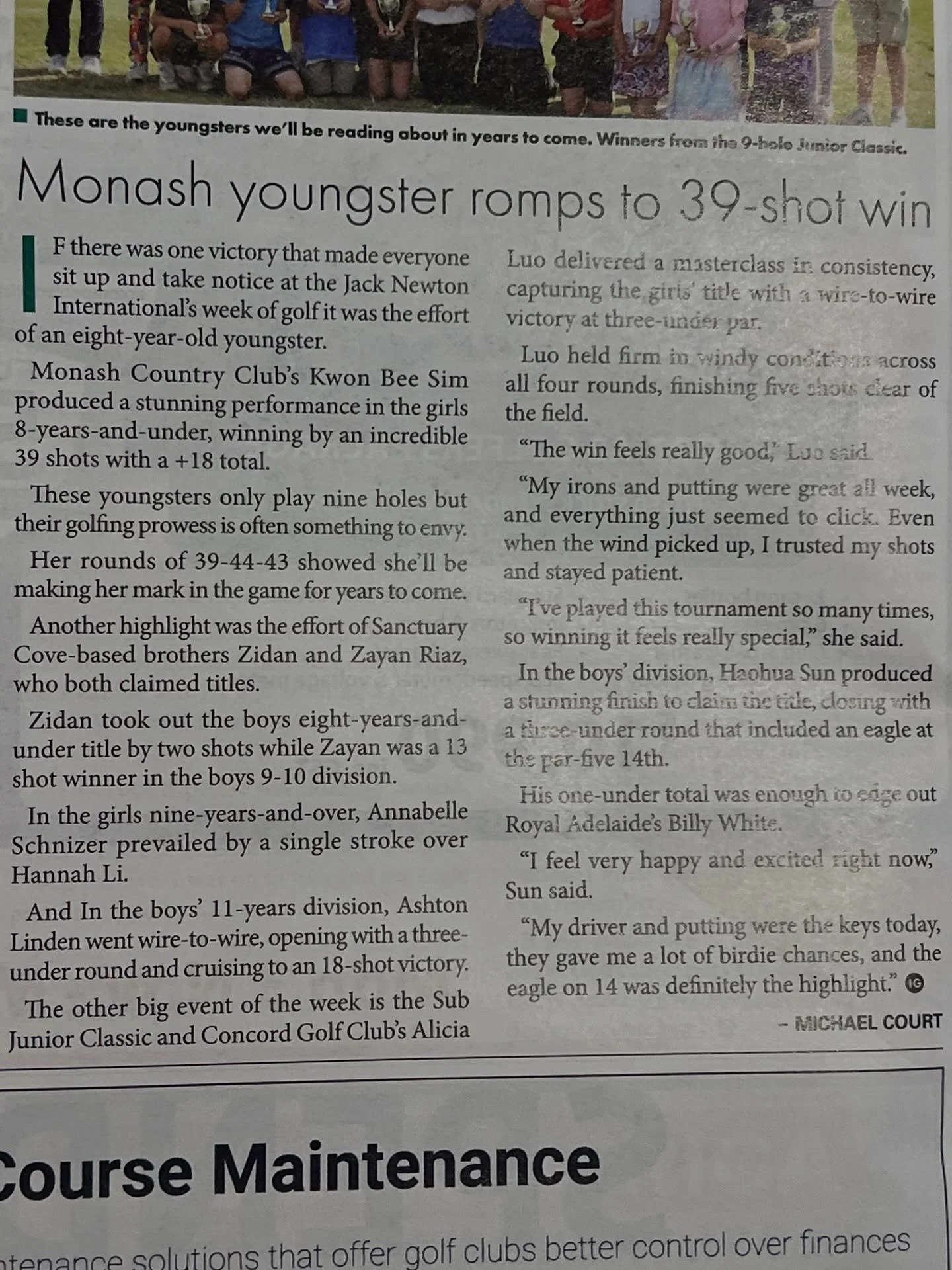 The CEO of Golf Q (Kwon Bee Sim) was featured in @insidegolf Golf News!! But she said without any excitement, &rdquo;This is just the beginning. I&lsquo;ll be on the cover!&ldquo; On that day, she thought the match was really not her best game, yet s