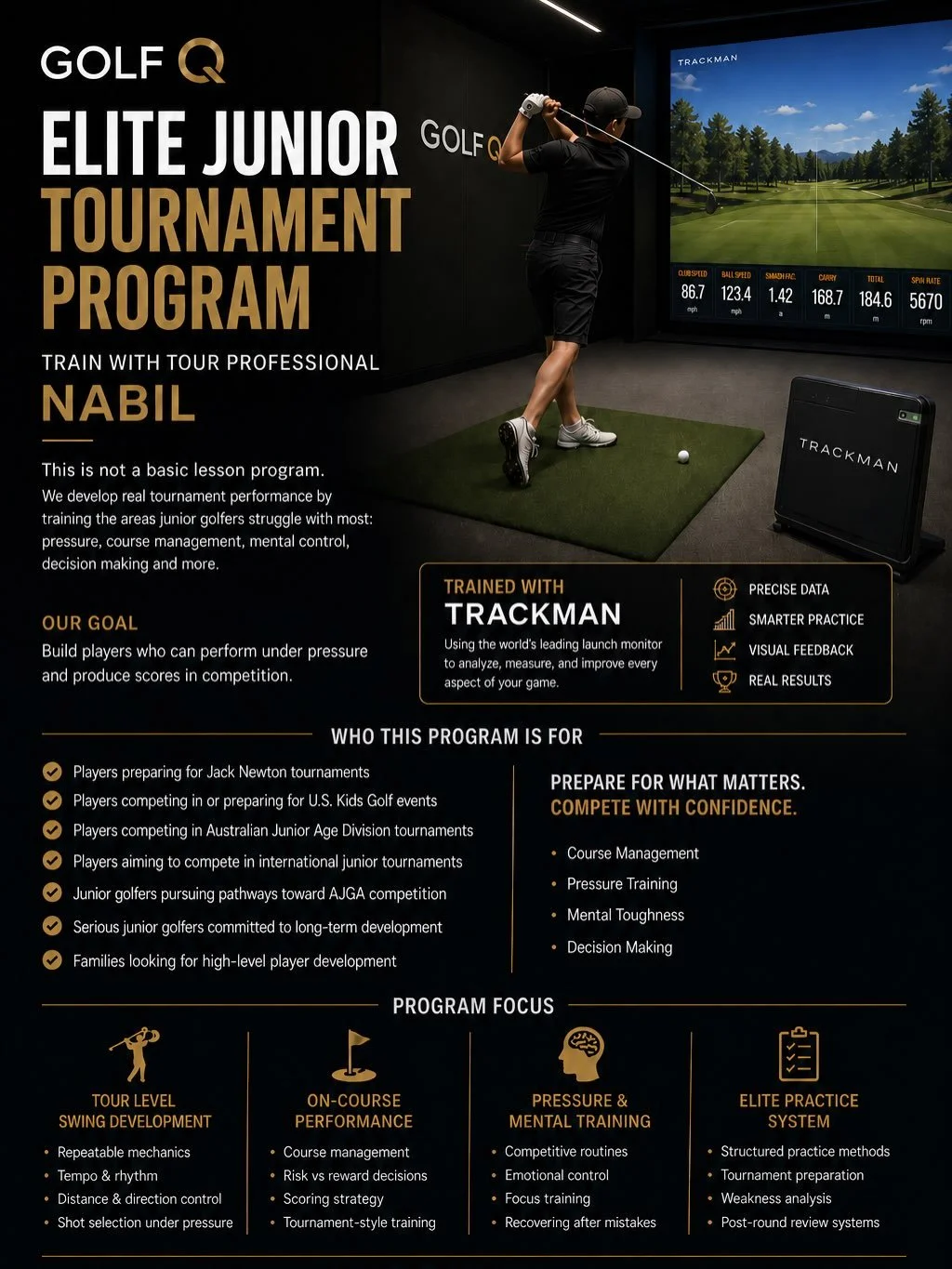 Not every junior golfer wants to play just for fun.

Some kids want to improve faster, hit longer shots, compete confidently, and develop into high-level players.

At Golf Q , Coach Nabil @nabsgolf provides serious junior training focused on real per