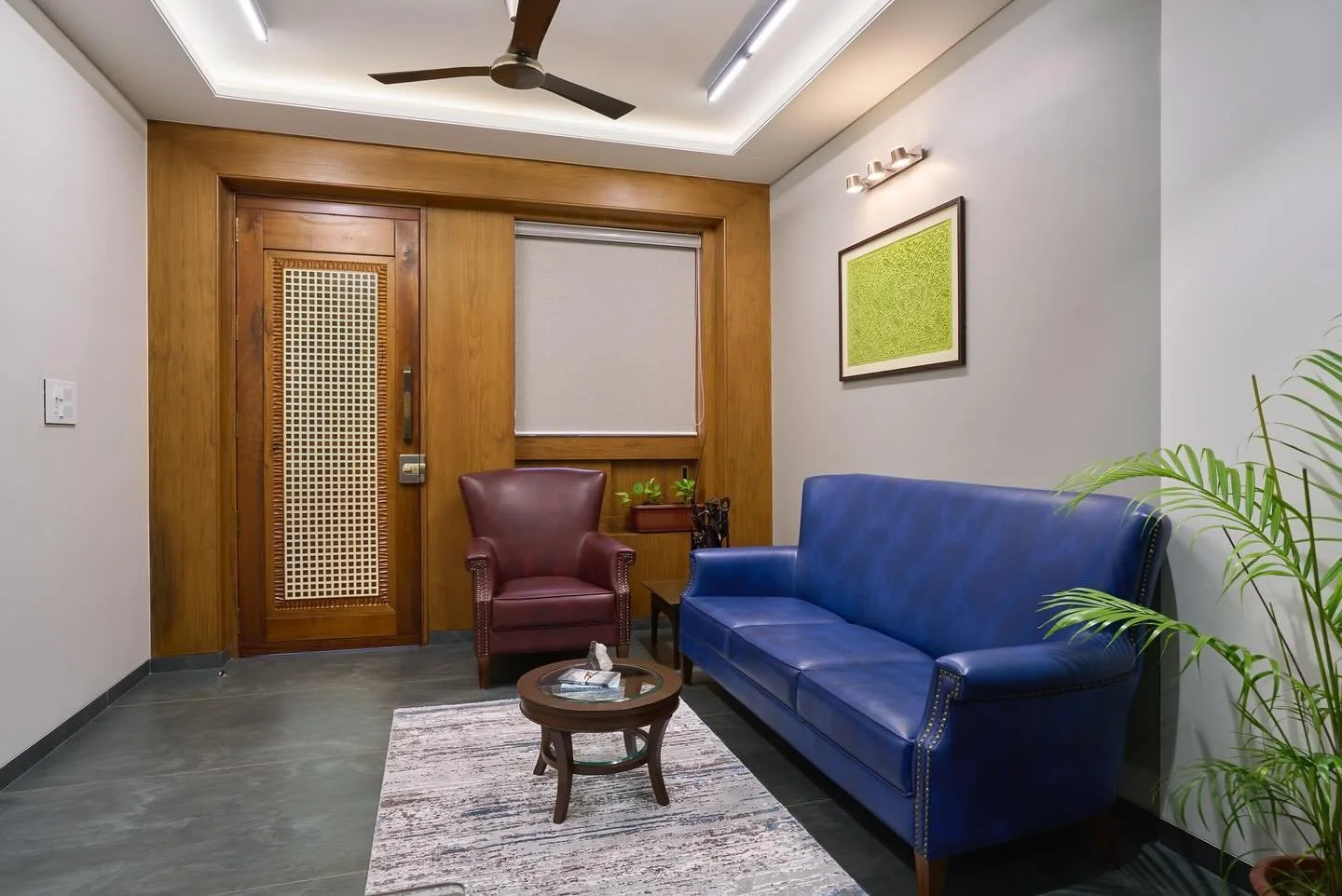 An architect&rsquo;s workspace begins with a vision - our waiting area sets the tone.
Not just a space to wait, but a preview of our architectural ethos, where sophistication and simplicity come together seamlessly. 

Office Space : Sunil Nagal Assoc