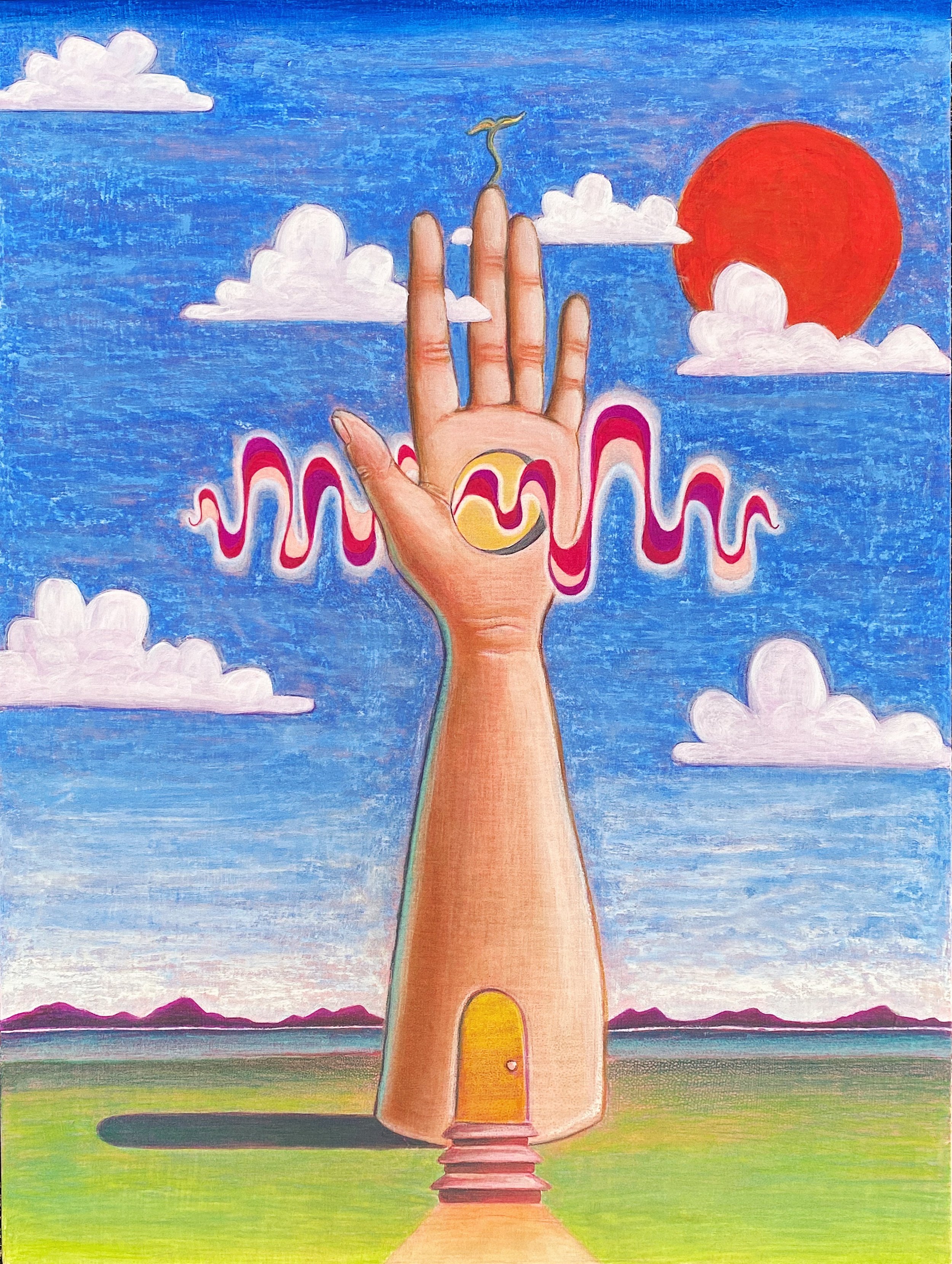 For Richard, 18”x24” soft pastel on wood panel, 2021