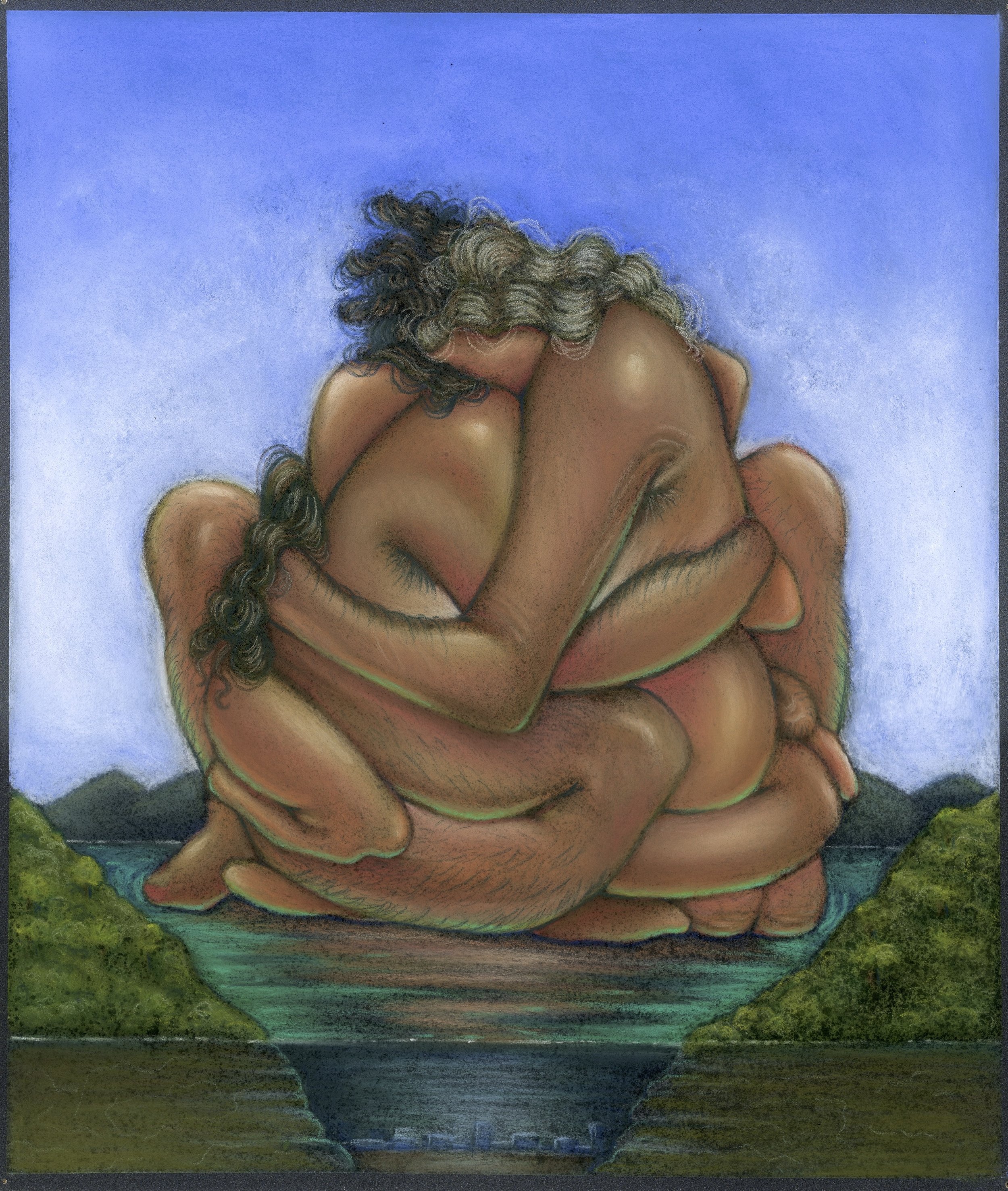 Gender of the Past, Present, and Future Self, 9”x12” soft pastel on pastel mat, 2023