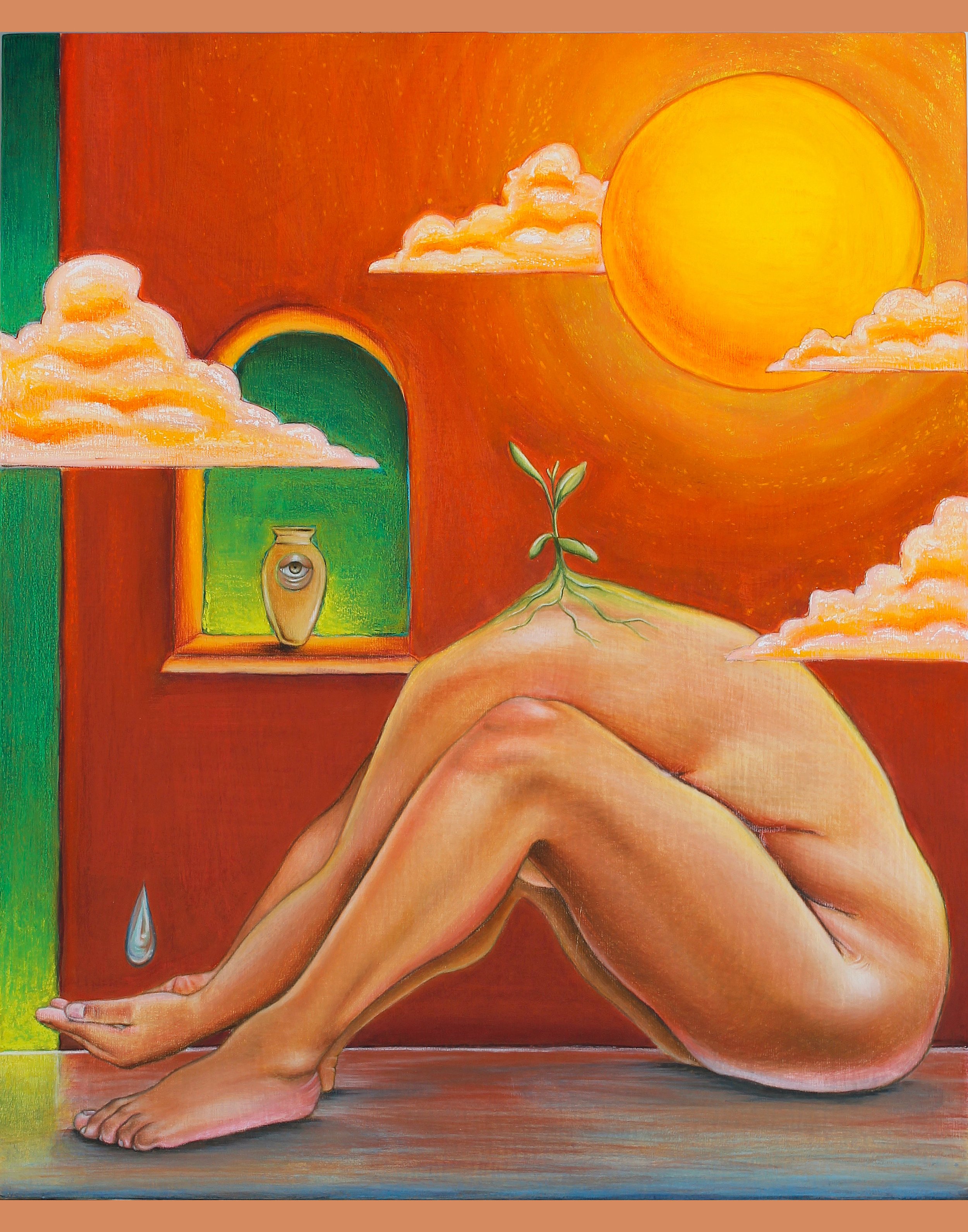 No Evidence that Growth is Painful, 24”x20” soft pastel on wood panel, 2021