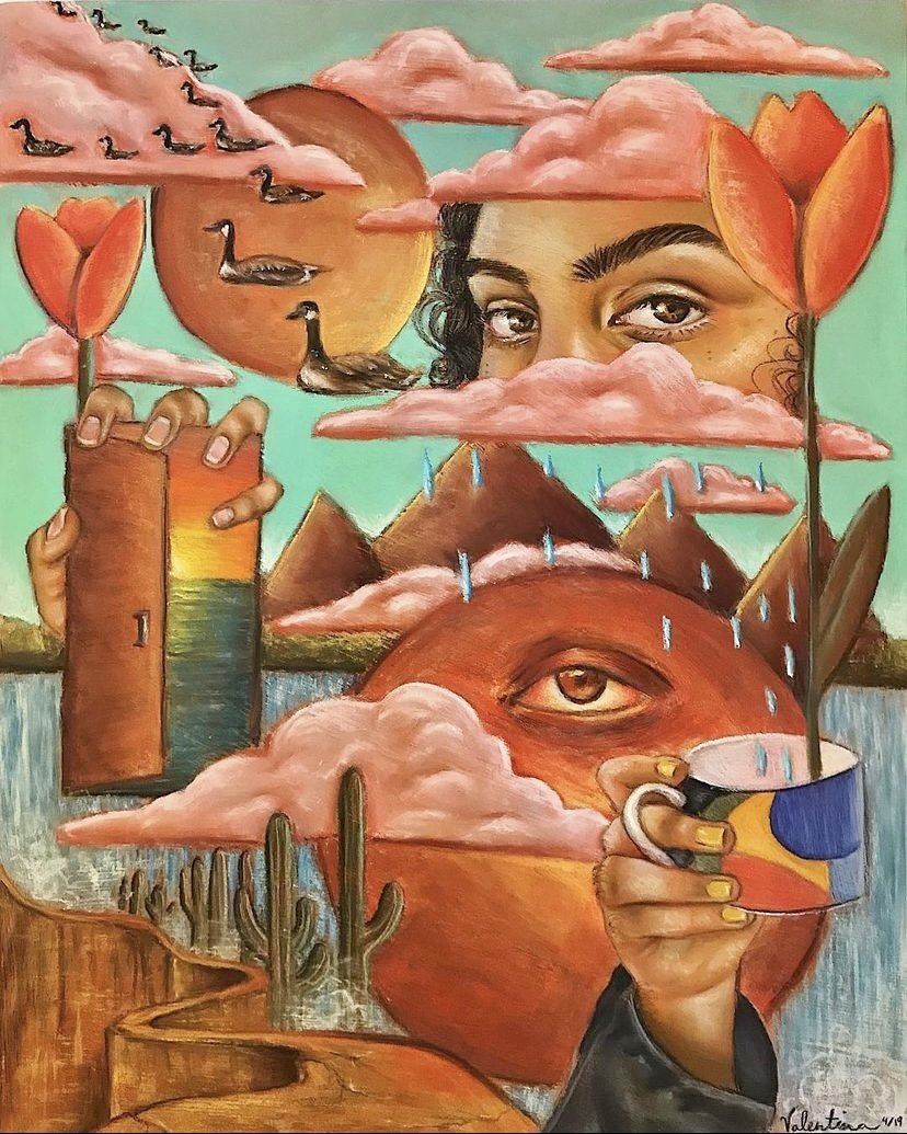 Drifting on a Memory, 16”x20” soft pastel on wood panel, 2019