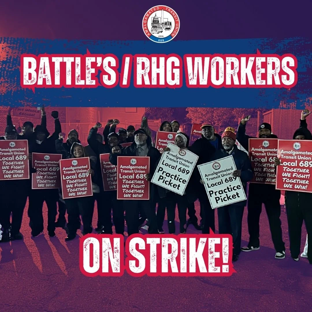 SOLIDARITY with @atulocal689 members at Battle's Transportation, Inc. + RHG Group, Inc. who have been on strike since December 4 over unfair labor practices.

"For months, Battle's/RHG has tried to intimidate workers and bully them into acceptin