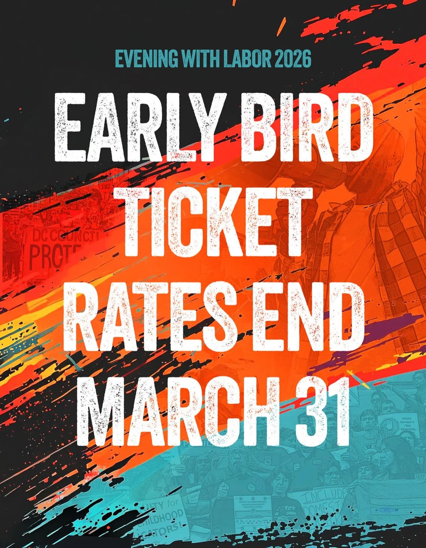 Planning to get tickets or become a sponsor of #EveningWithLabor 2026? Today is the last day to get our best rates! Lock in your sponsorship before rates go up tomorrow and be there in the room with us for the celebration on Saturday, May 2: dclabor.