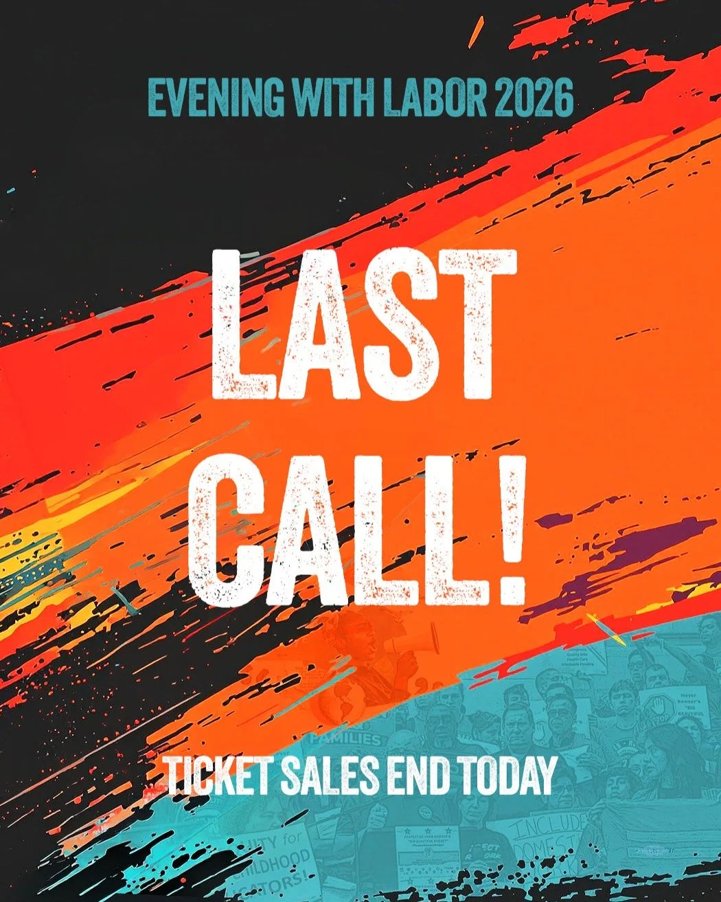 If you've been meaning to secure your tickets for #EveningWithLabor 2026, TODAY is your last day to do so! Ticket sales and sponsorships close today at 5:00 PM. Get your tickets to this year's celebration: https://dclabor.org/evening-with-labor