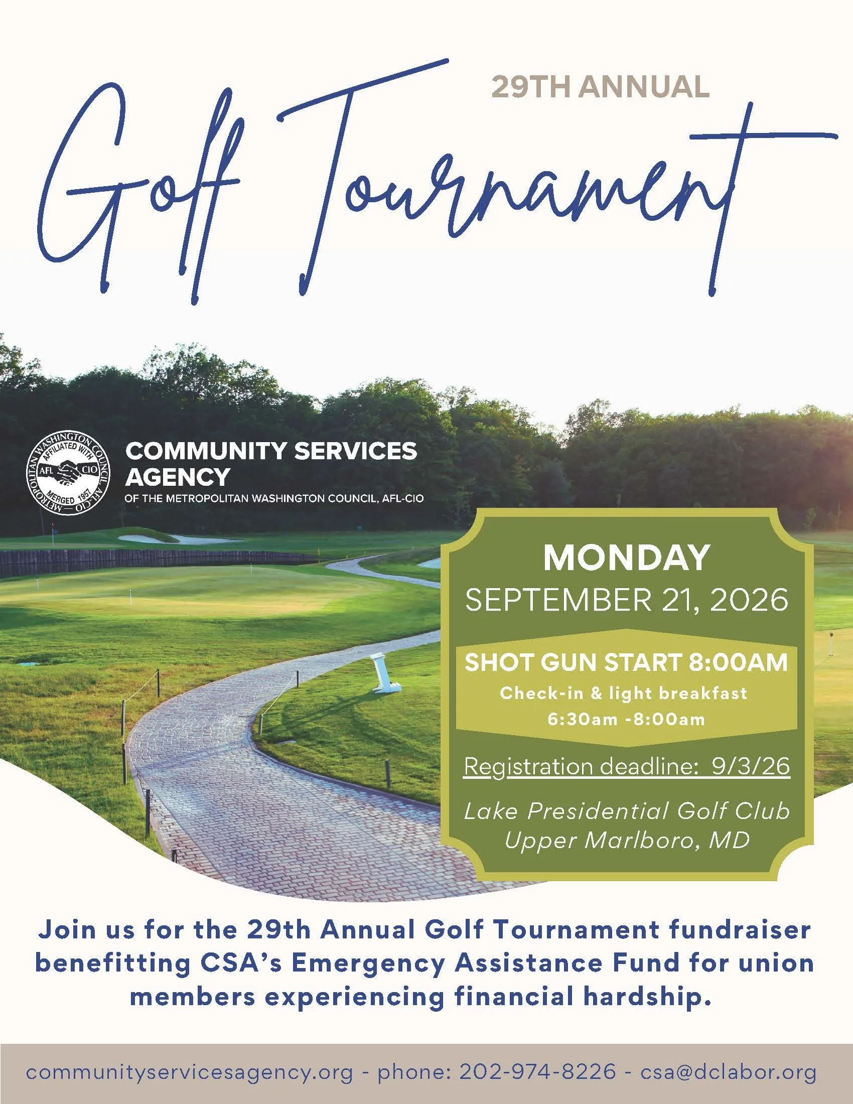 29th Annual Golf Tournament
