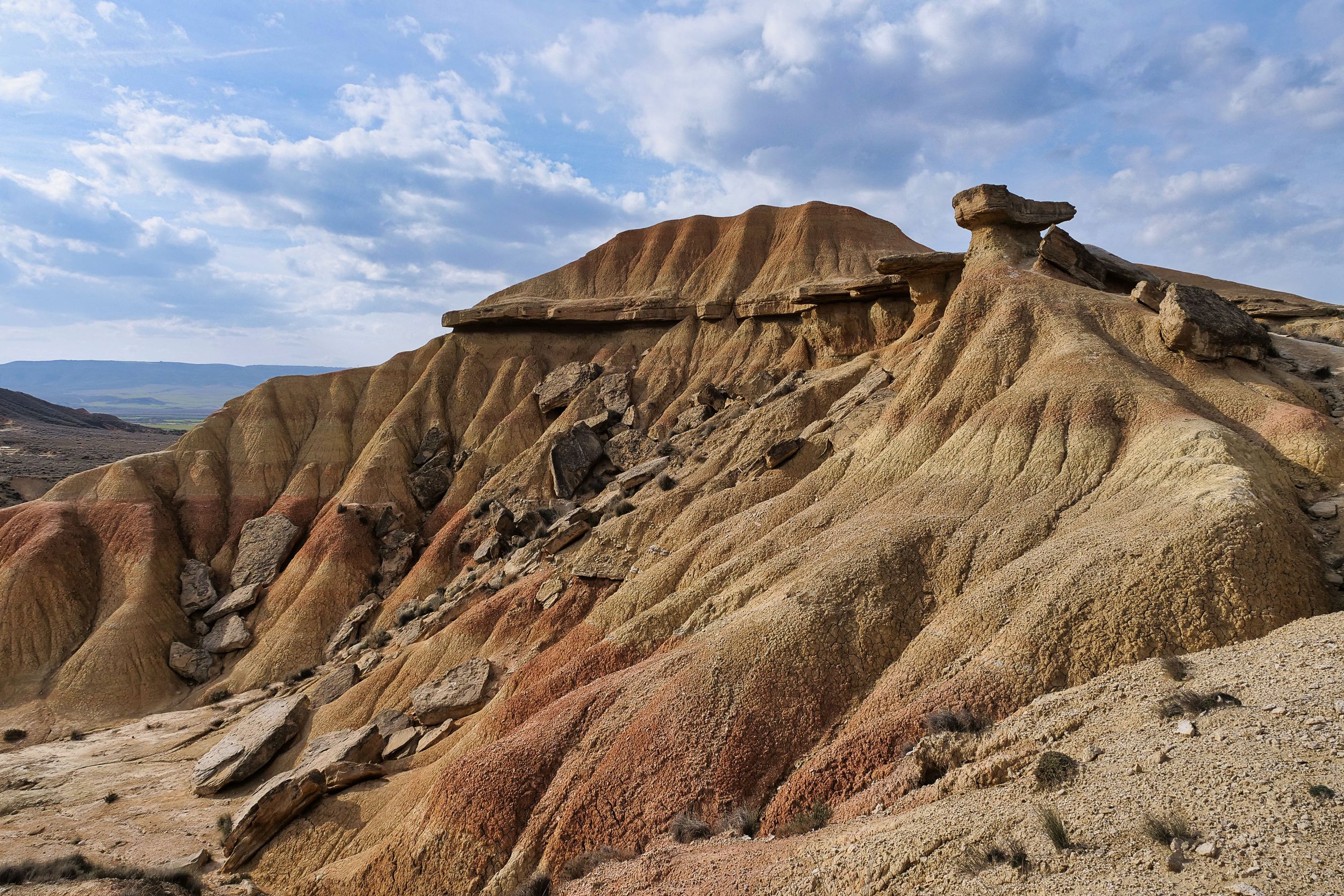 The desert landscape in Northern Spain - Bardenas Reales.