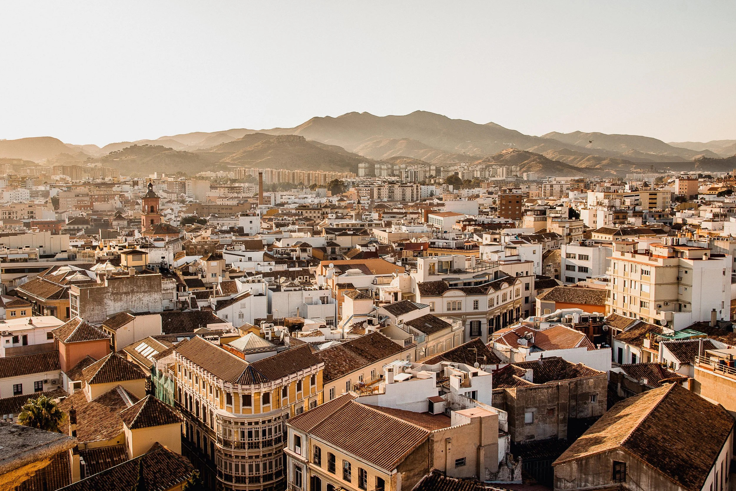 An overhead view of Malaga Spain