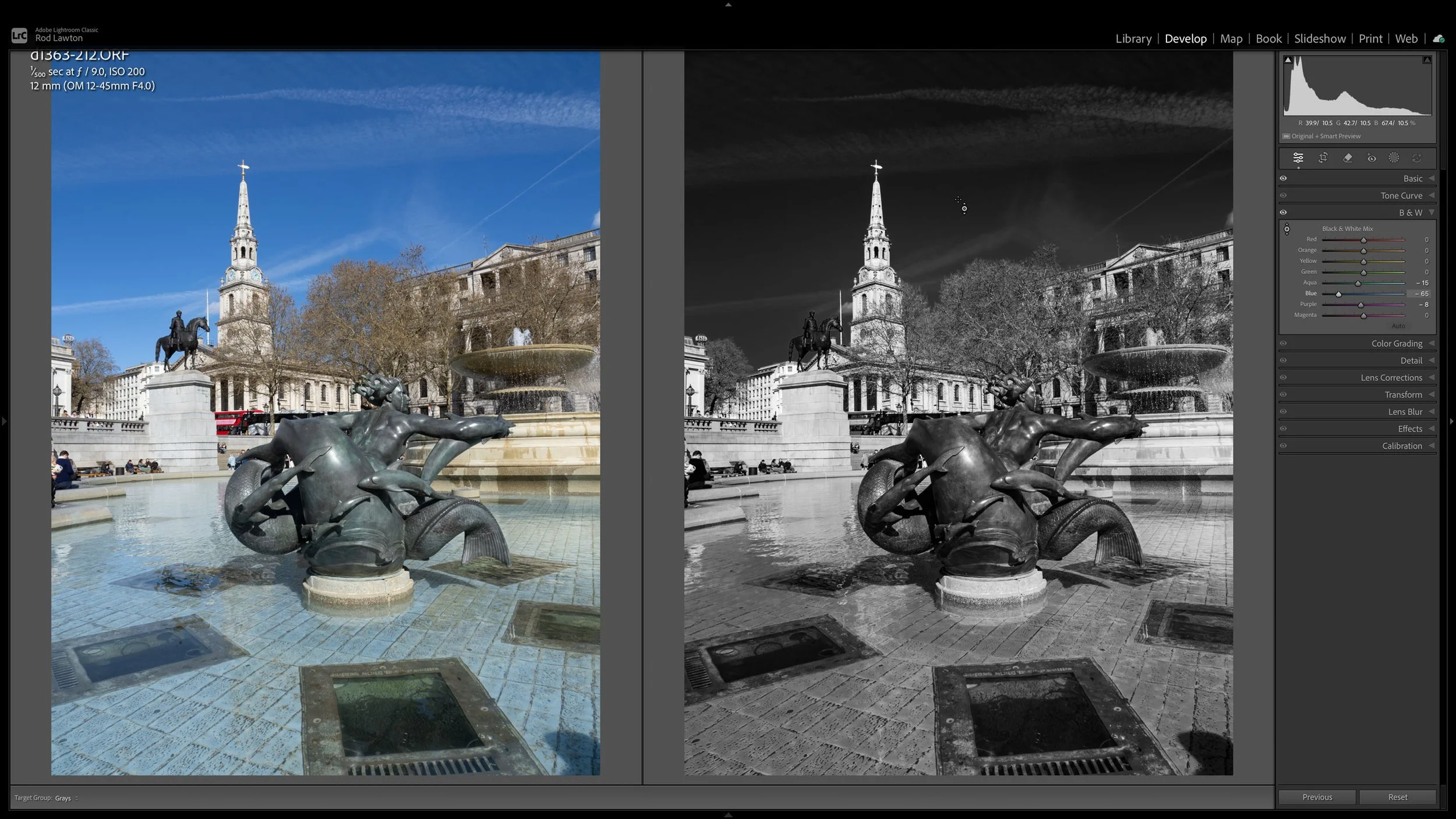 What’s the best way to convert a color image to black and white?