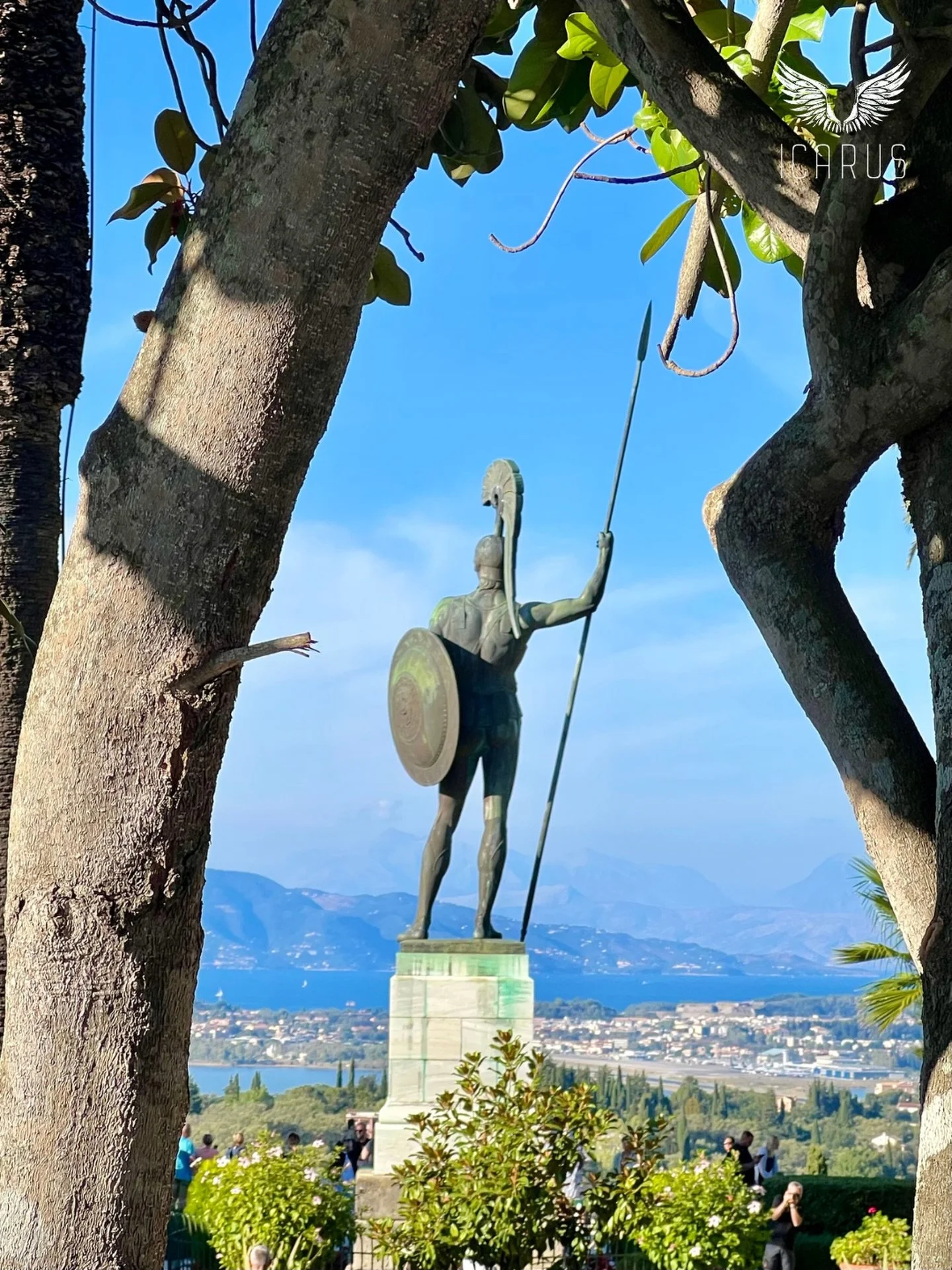 A short drive &mdash; or a scenic 40-minute walk &mdash; from Villa Icarus, the Achilleion Palace is one of the island&rsquo;s most beautiful and fascinating landmarks. 🏛️✨

Built for Empress Elisabeth of Austria, this stunning palace is steeped in
