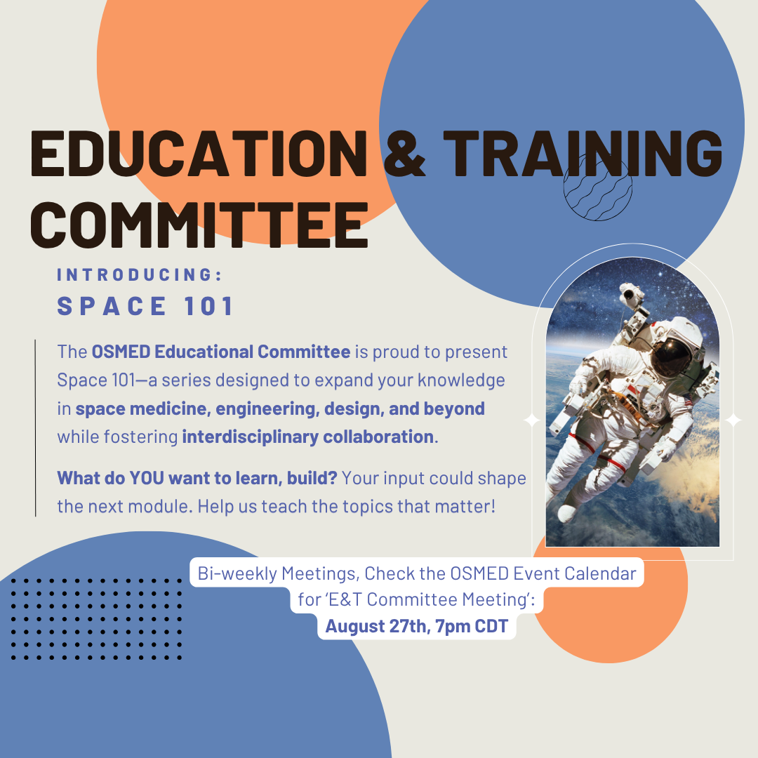 OSMED Education & Training Committee (OSMED MEMBERS ONLY)