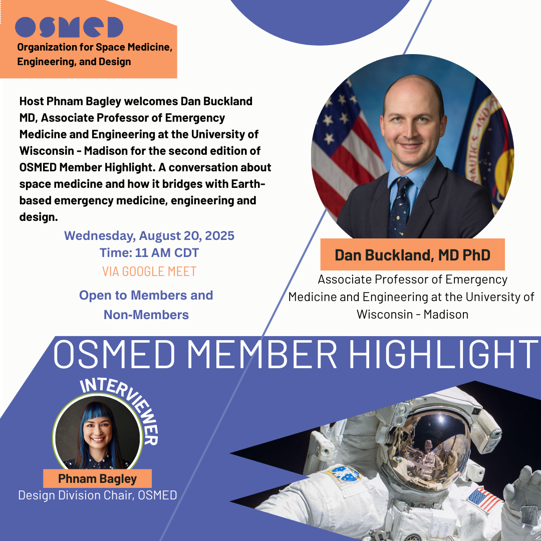 OSMED Member Highlight - Fireside Chat, Q&A Dan Buckland, MD PhD