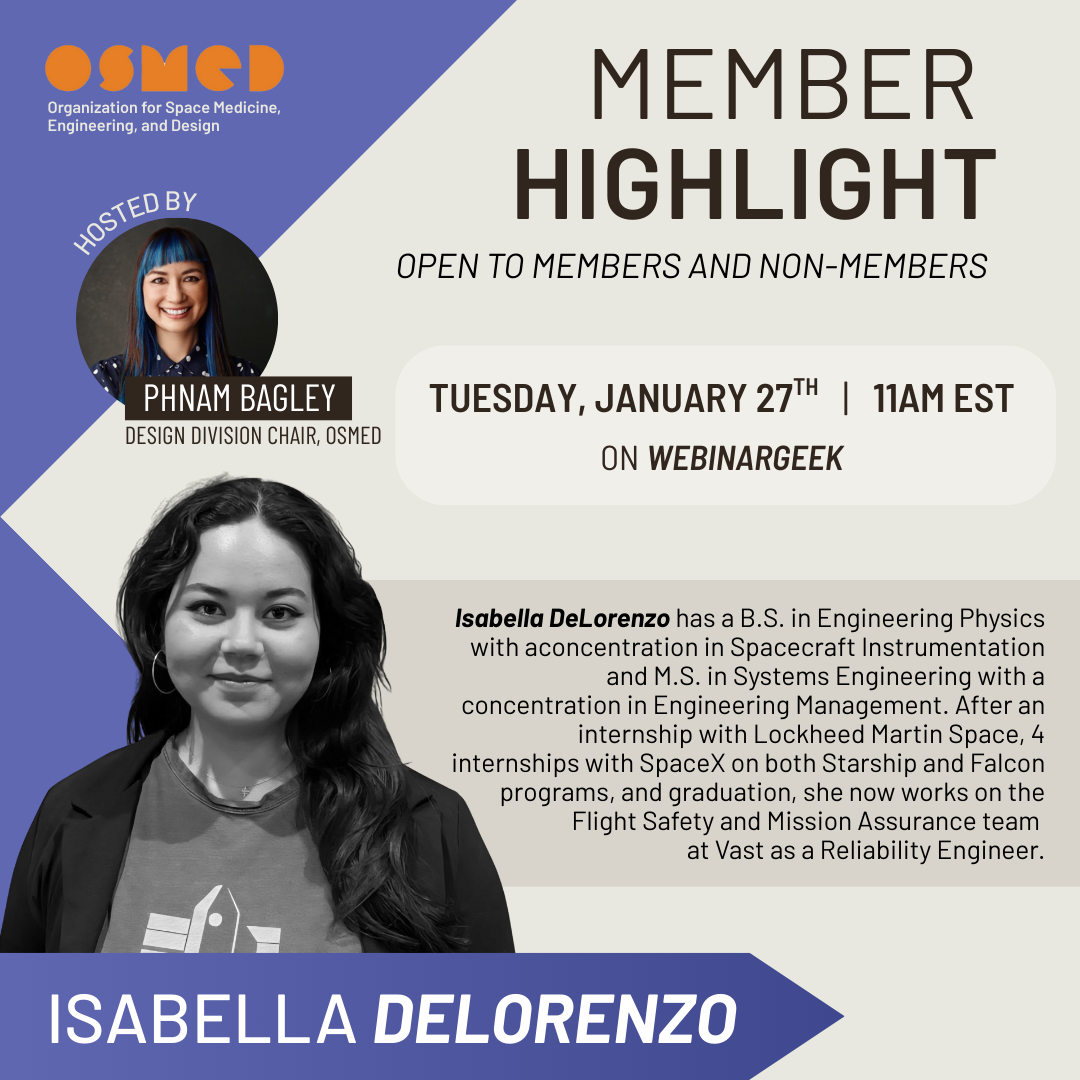 OSMED Member Highlight: Isabella Delorenzo (OPEN TO EVERYONE)