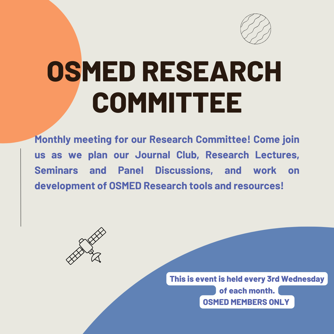 OSMED Research Committee Meeting (OSMED MEMBERS ONLY) 