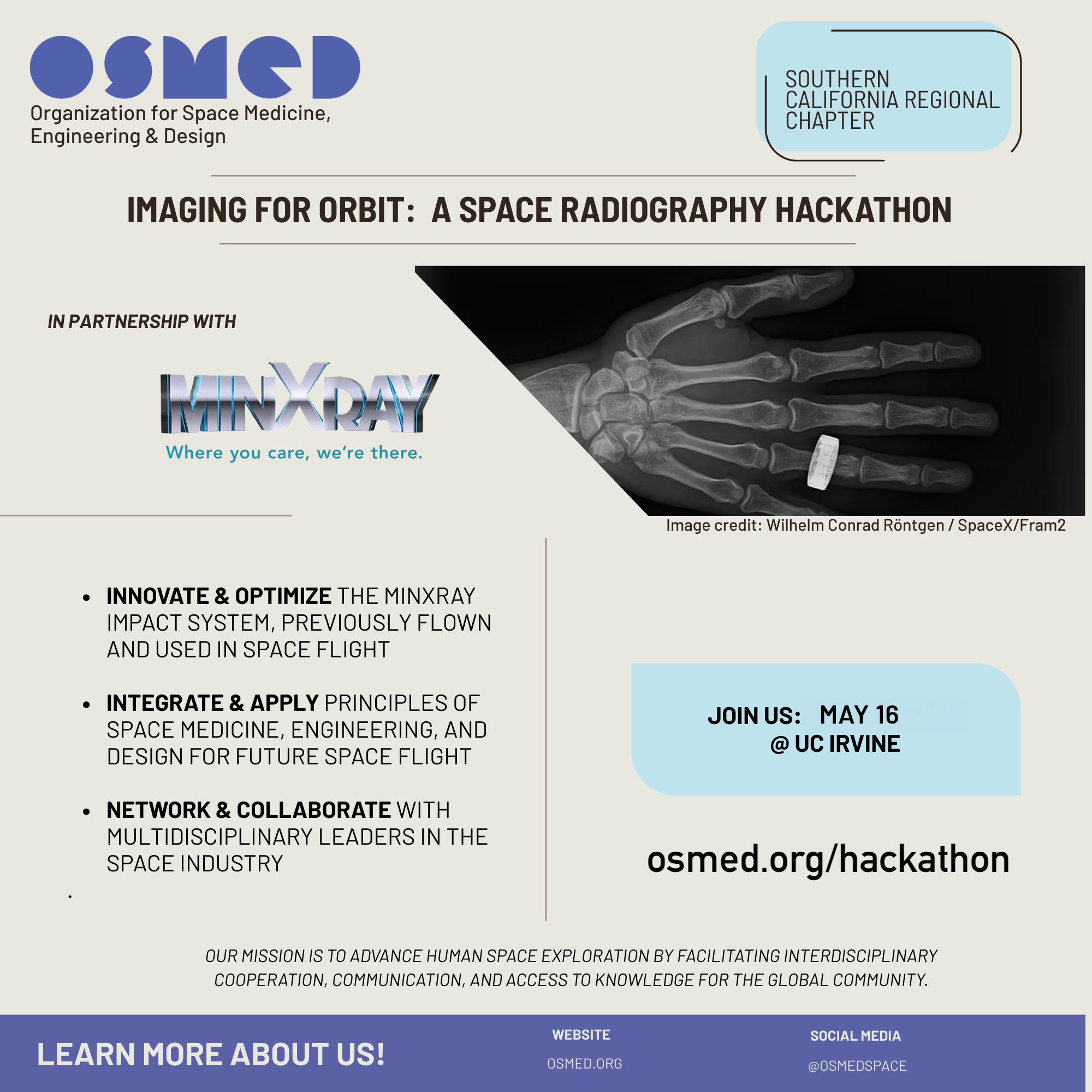 Imaging for Orbit: A Spaceflight Radiography Hackathon (Registration Required)