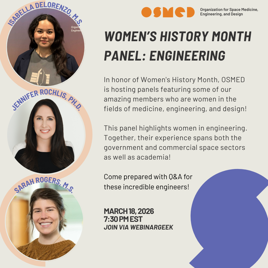OSMED Women’s History Month Panel: Engineering (OPEN TO EVERYONE)