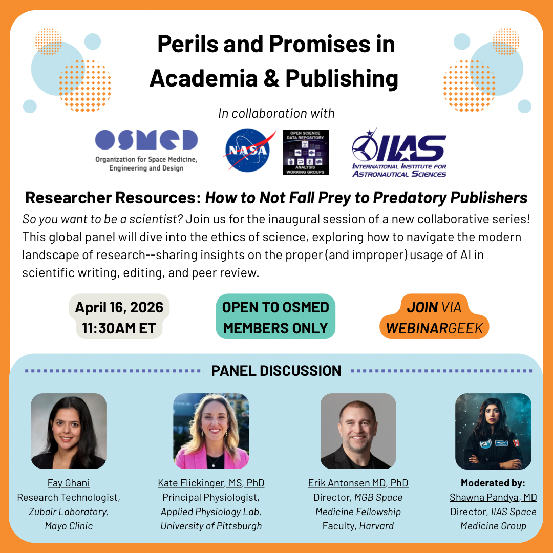 So you want to be a scientist? Perils and Promises in academia &amp; publishing (An OSMED Series)(MEMBERS ONLY)