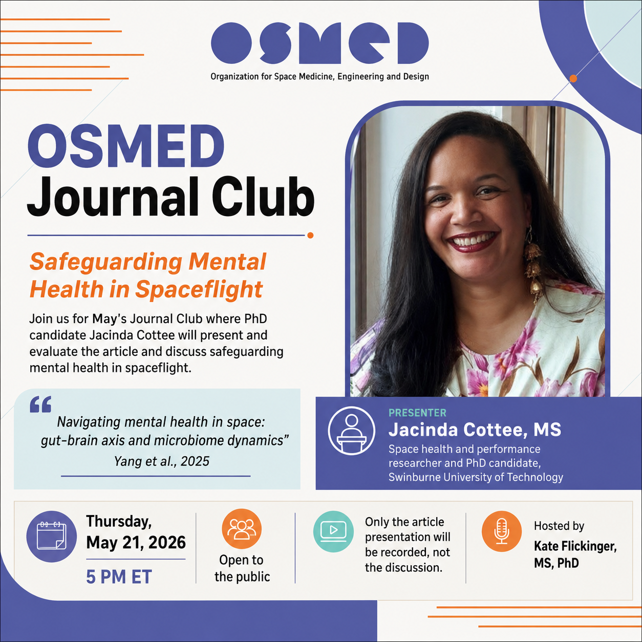 OSMED Journal Club: Jacinda Cottee (OPEN TO EVERYONE)