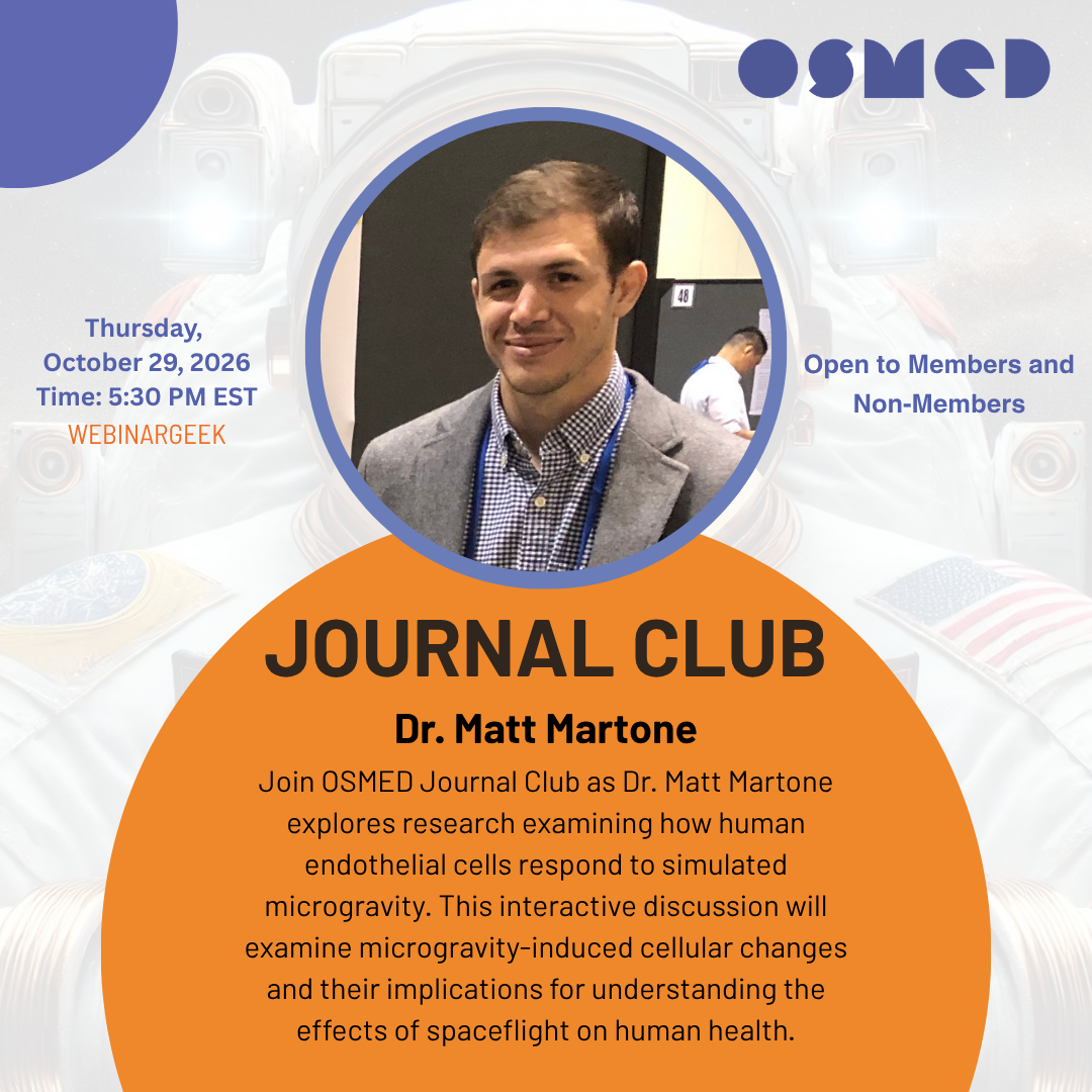 OSMED Journal Club: Matt Martone (OPEN TO EVERYONE)