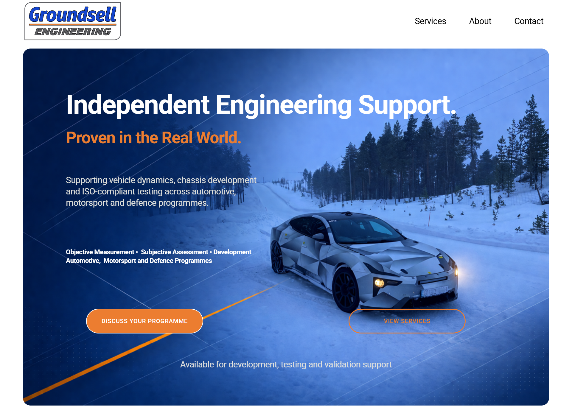 A digital webpage layout with sections for services, process, and culture, featuring placeholder text, icons, and a video thumbnail.