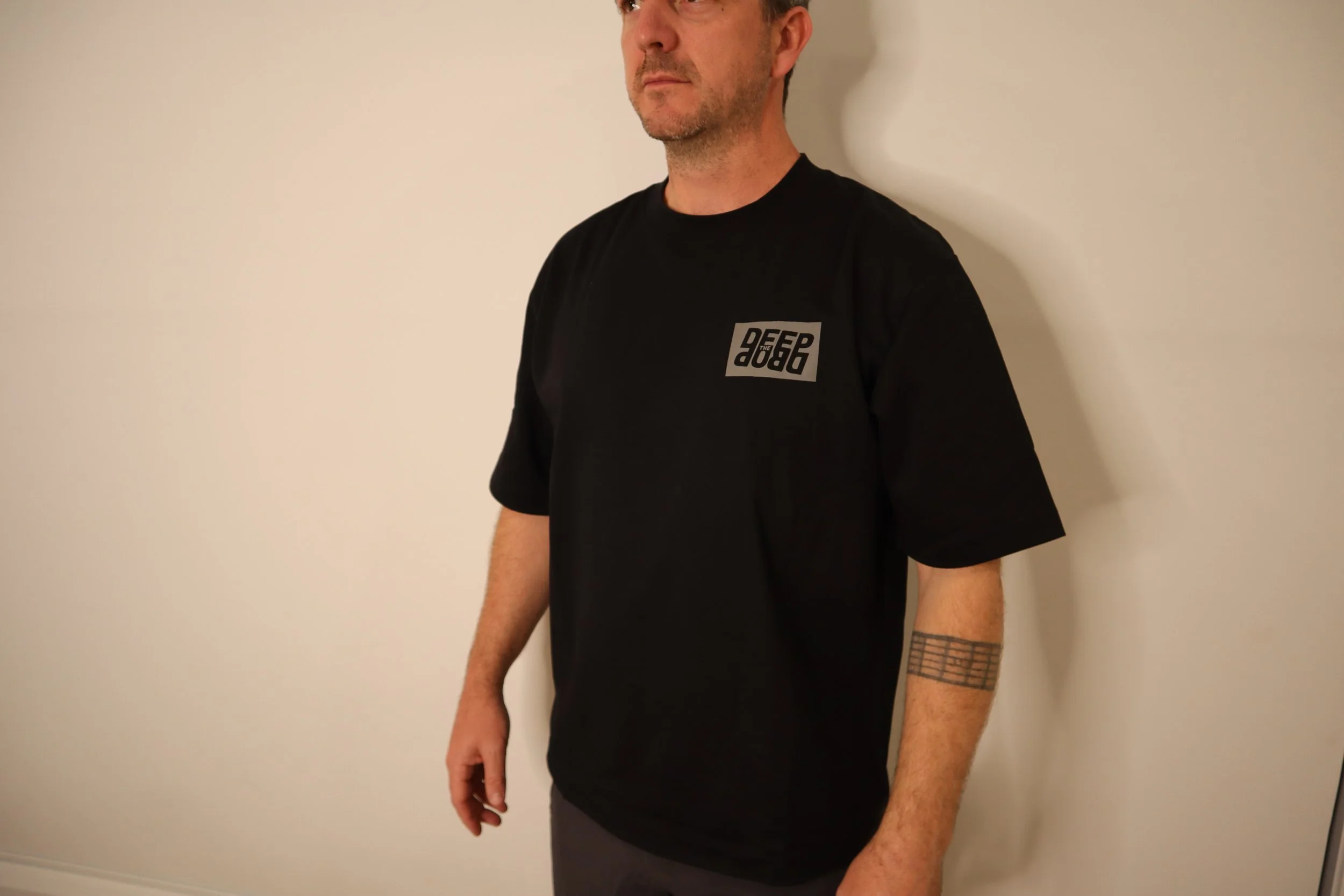 The Deep Drop Oversize Box Tee - Black