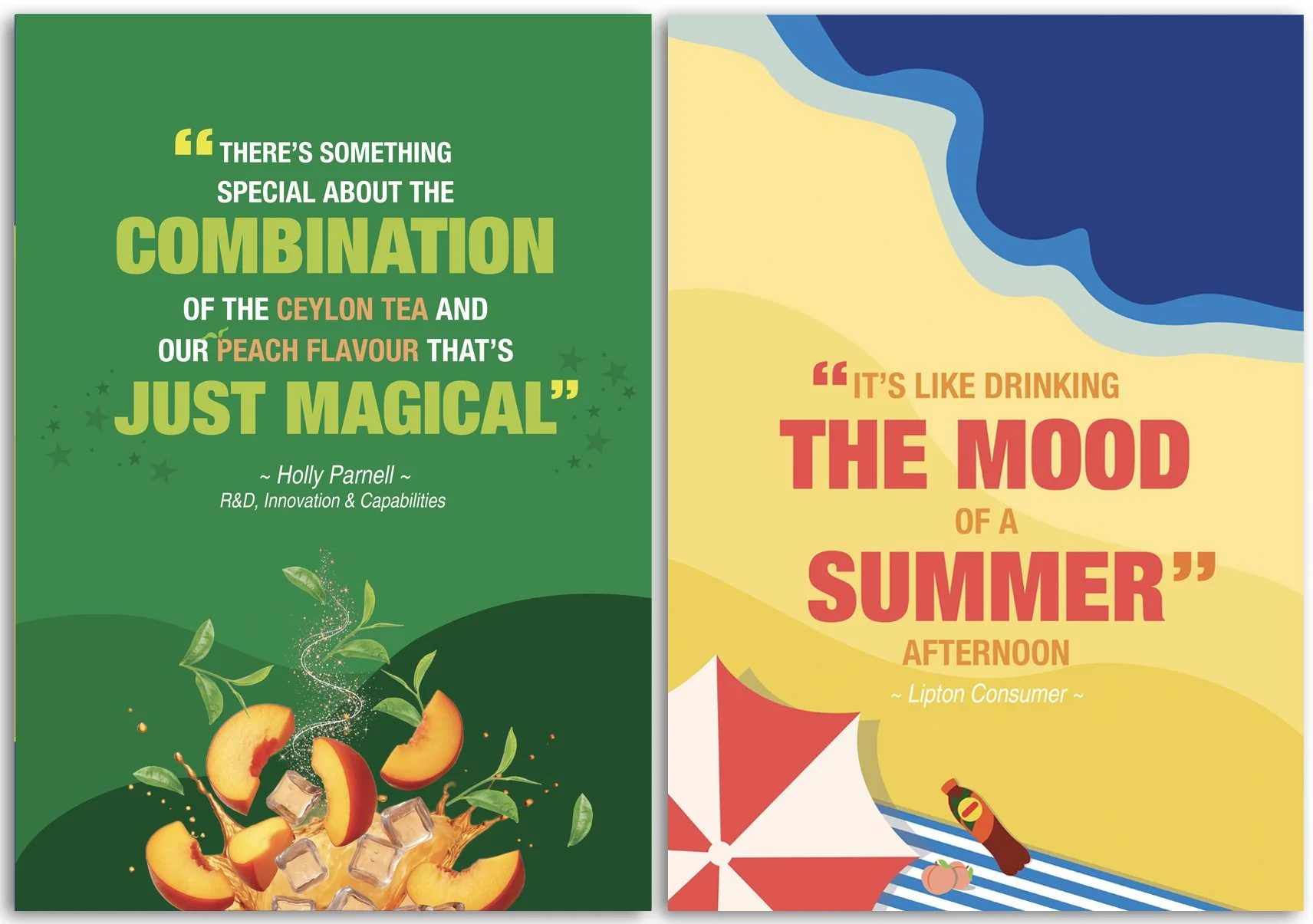 LIPTON Ice Tea Typographic Poster Series