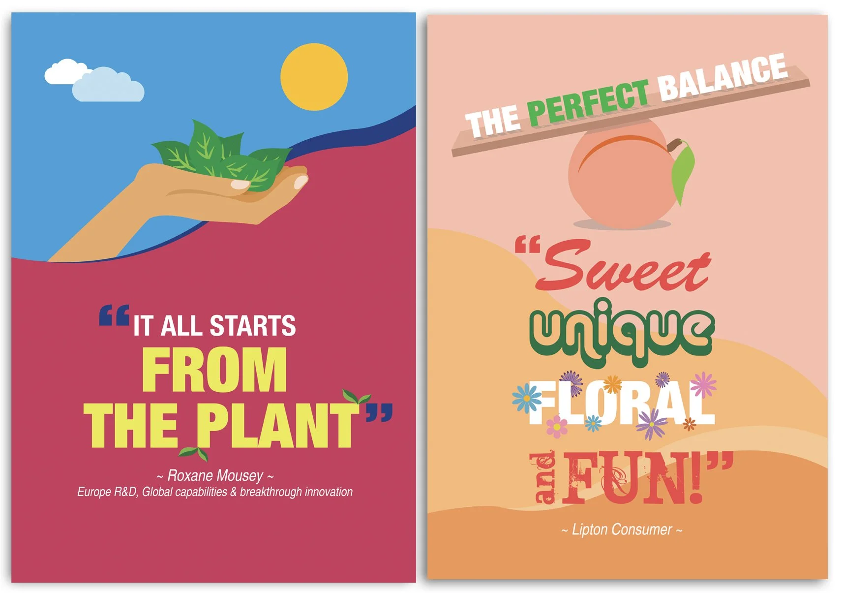 LIPTON Ice Tea Typographic Poster Series