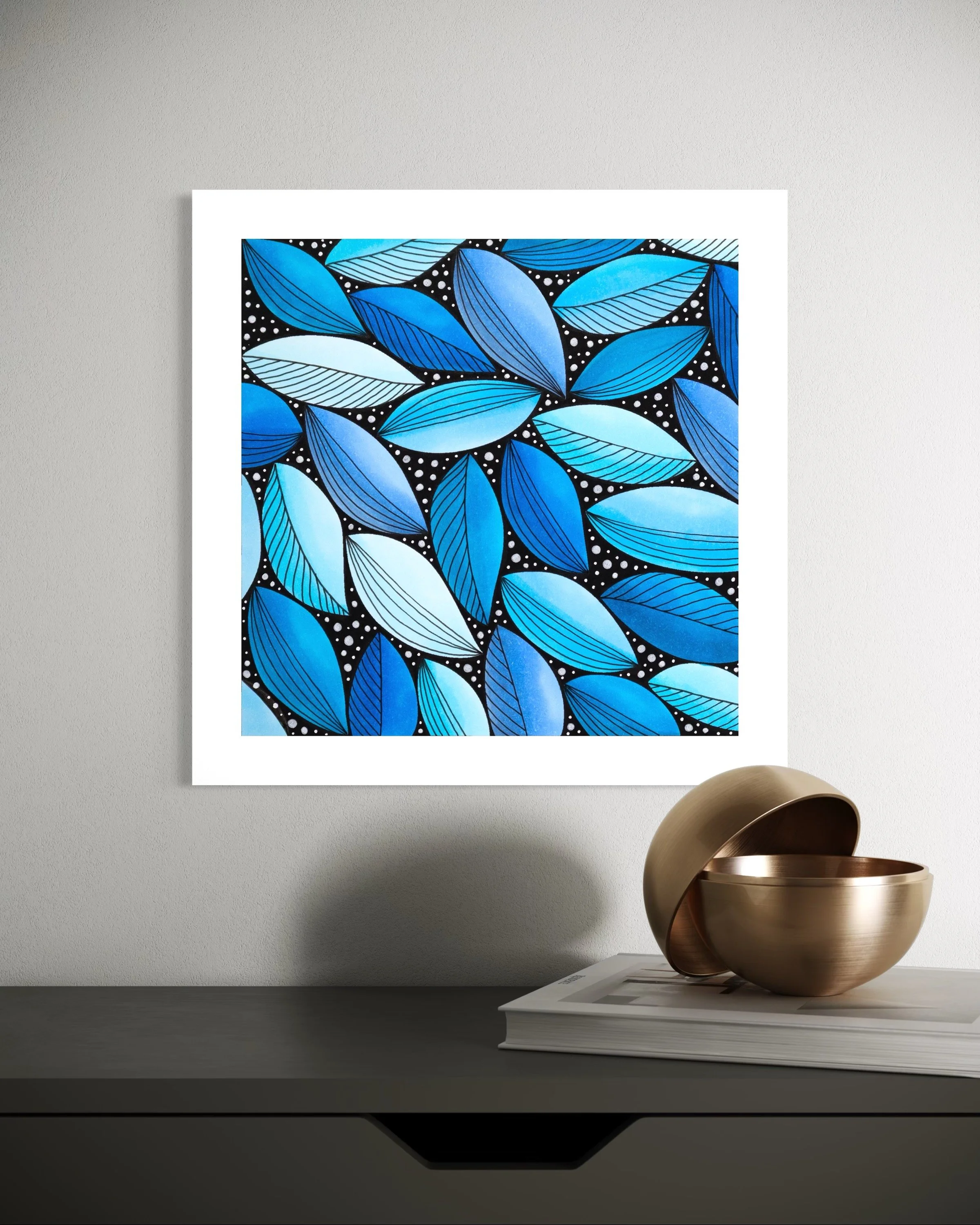 Print. No. 757. Winter Leaves