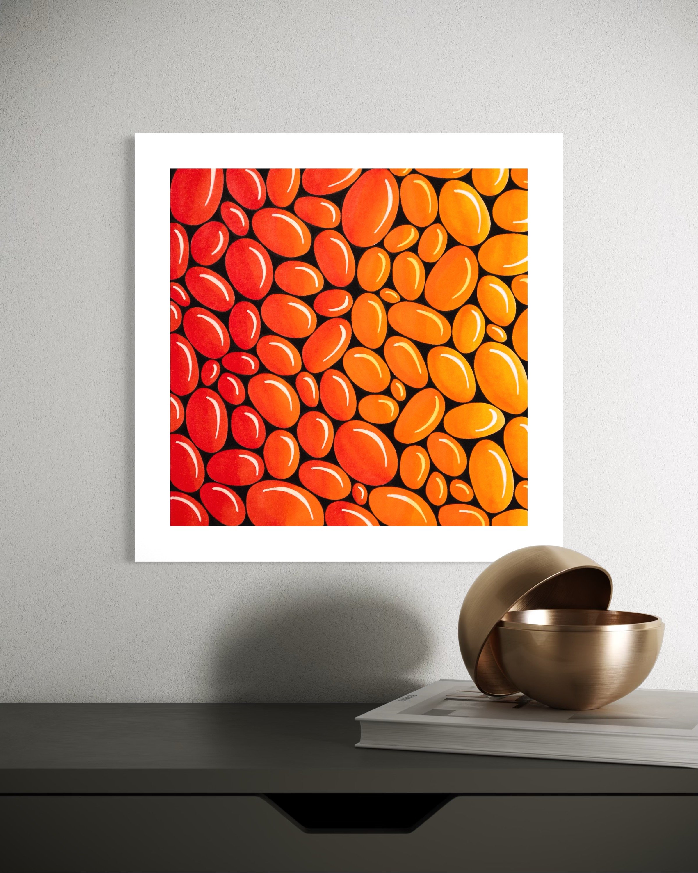 Print. No. 598. Creative Peace in Orange