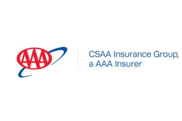 CSAA Insurance Group logo with red AAA symbol and blue text.
