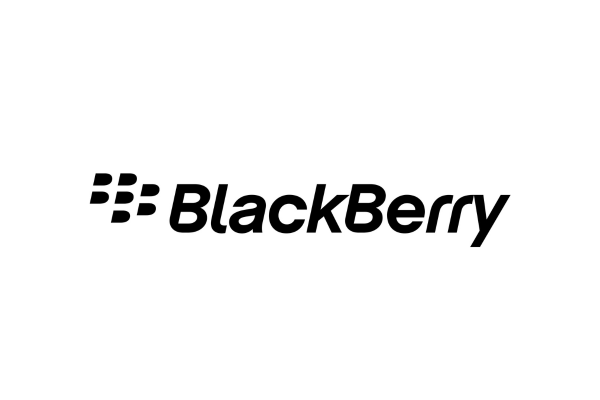 BlackBerry logo in black text on a white background.